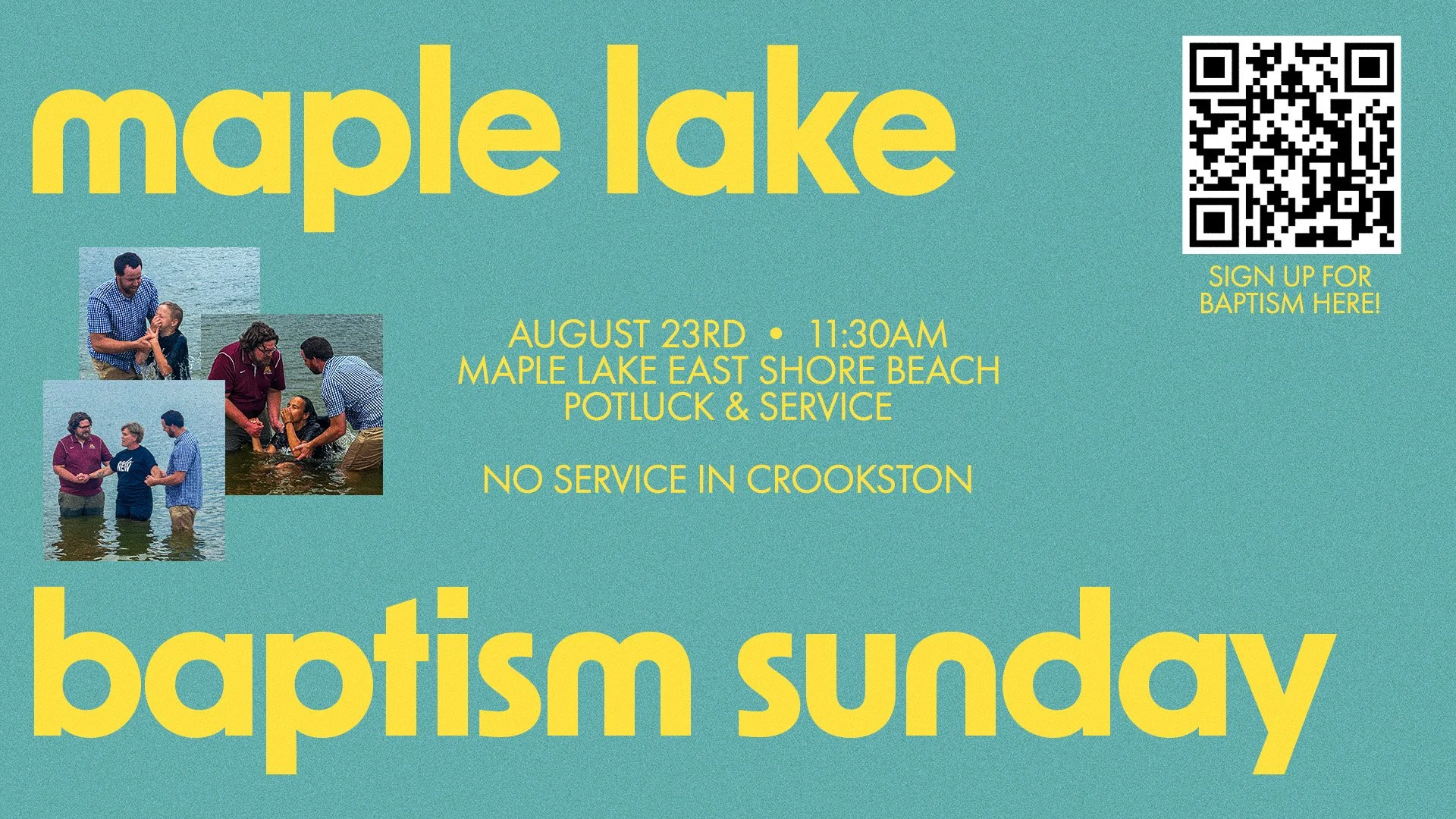 Maple Lake Baptism Service - Crookston