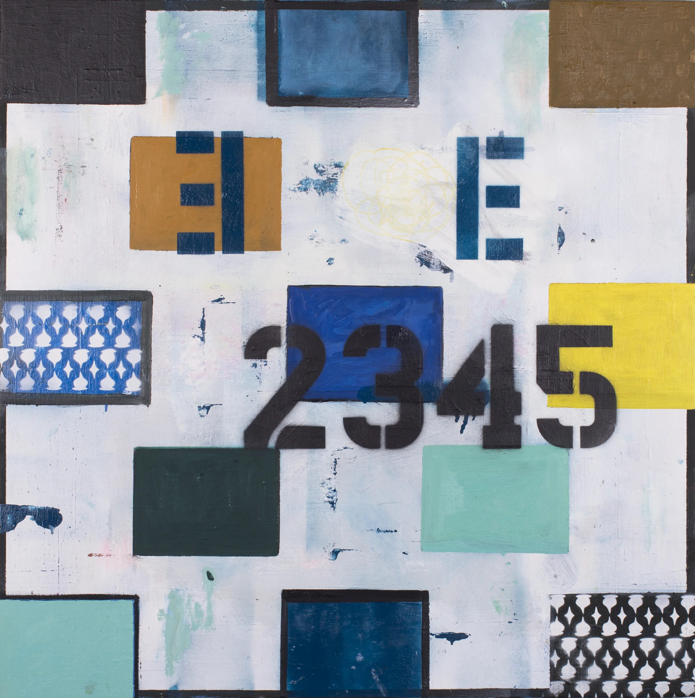 #2813 36" x 36” Oil/Copper, 2017