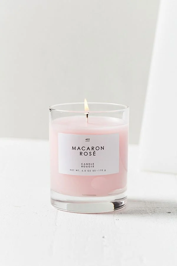 Gourmand Macaron Rose Candle