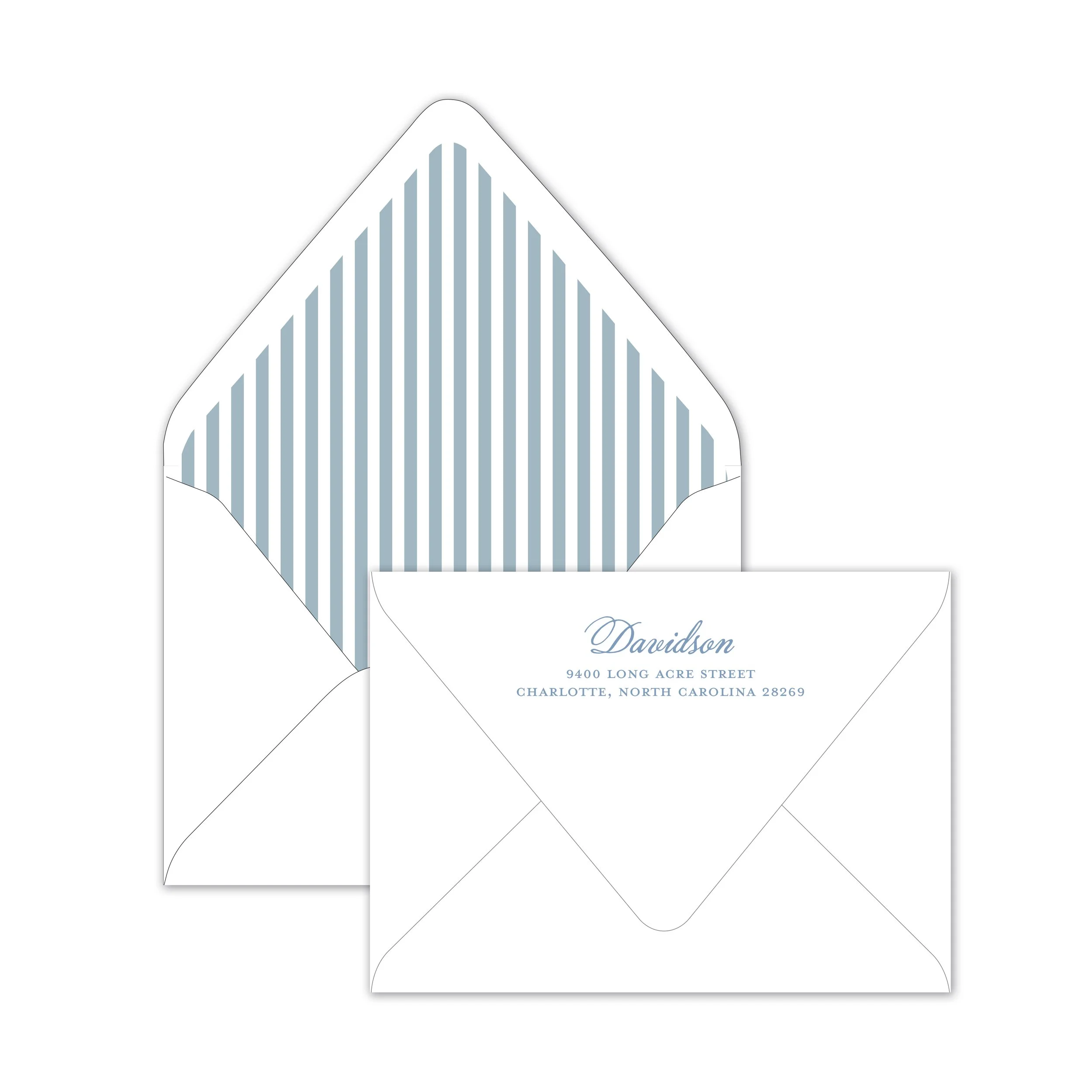Skinny Blue Stripe Envelope Liners