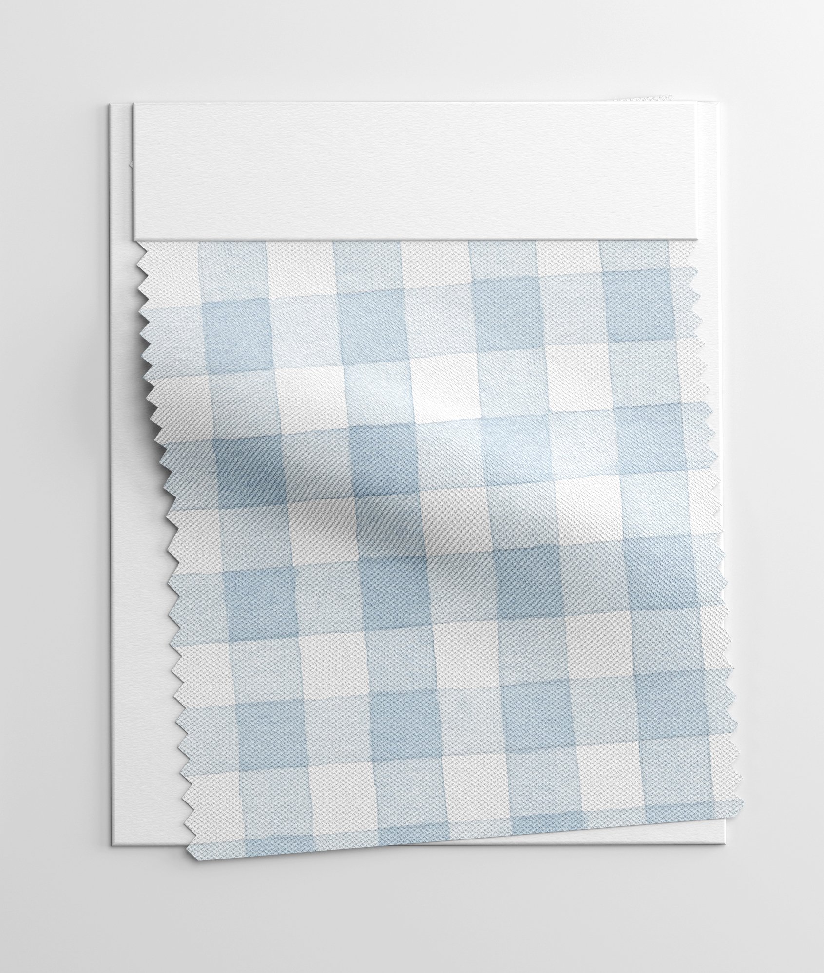 Watercolor Gingham in Baby Blue