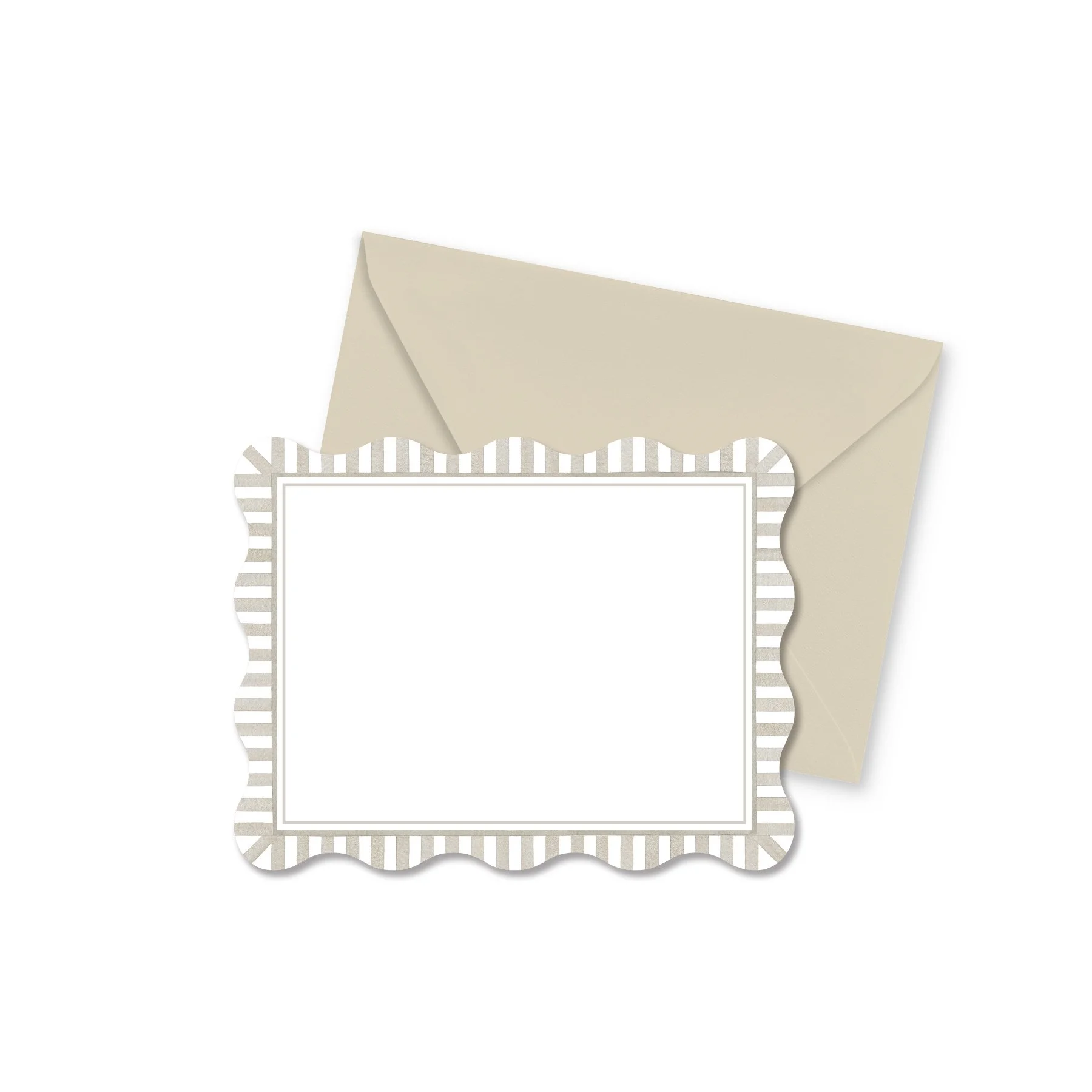Neutral Stripe Flat Notecards
