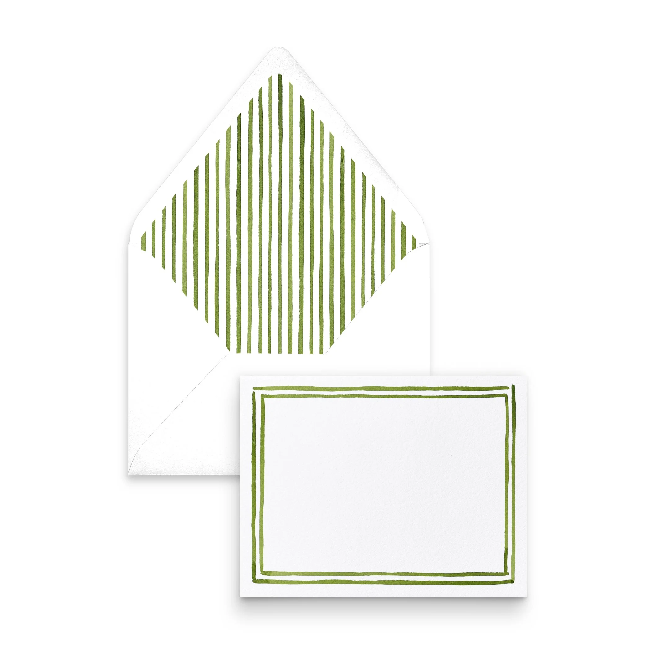 Olive Stripe Luxe Stationery Set