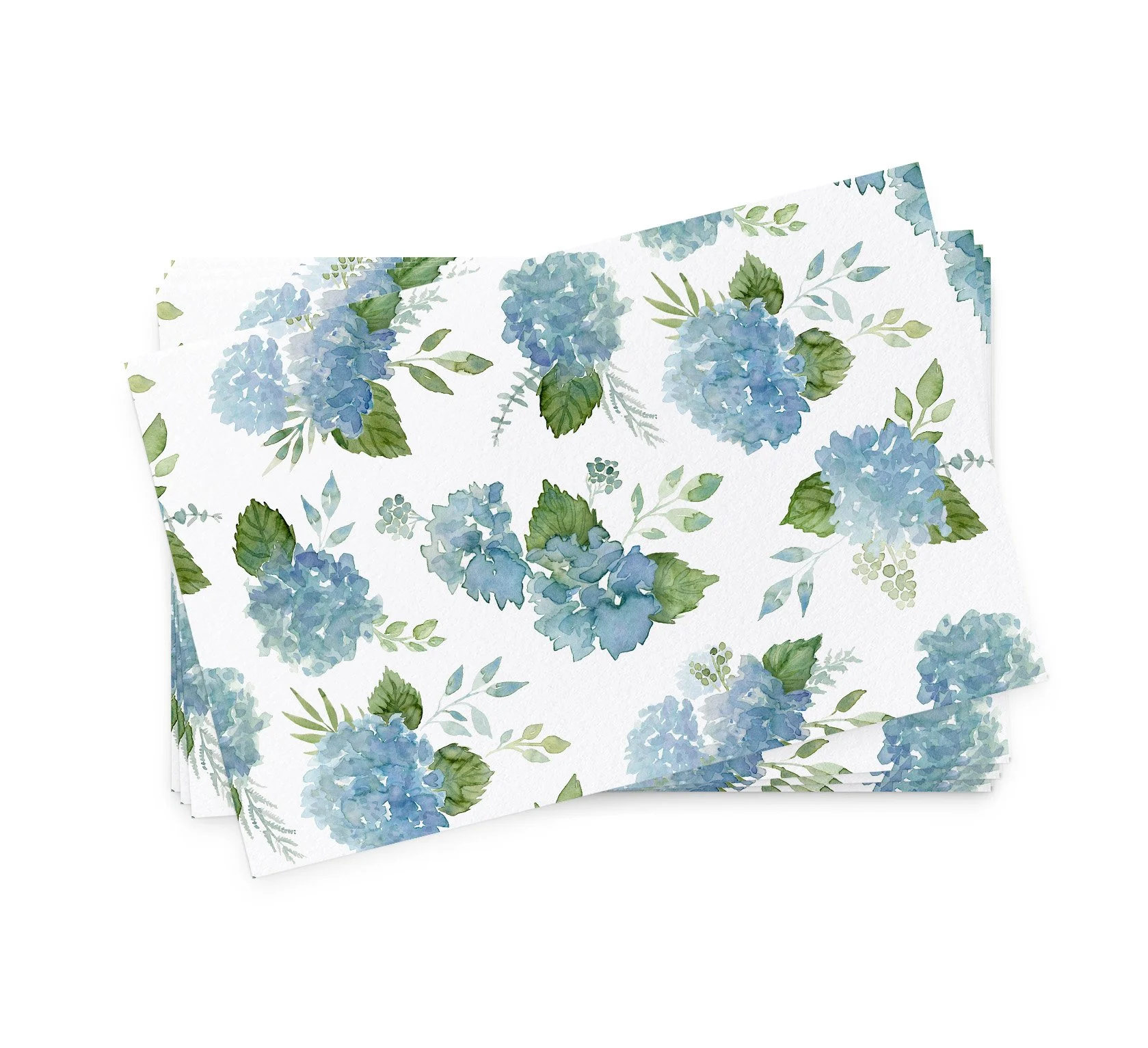 Watercolor Hydrangea Paper Placemats