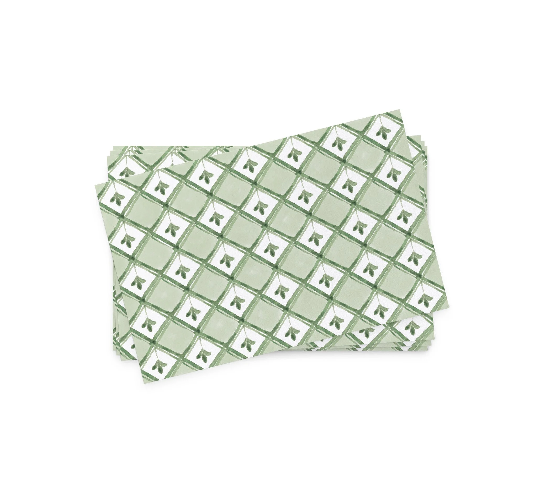 Sage Tile Paper Placemats