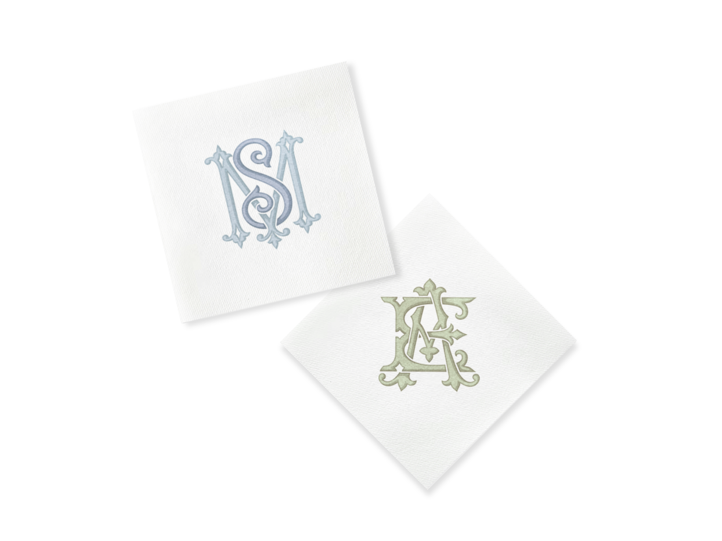 Monogram Linen-Like Cocktail Napkins