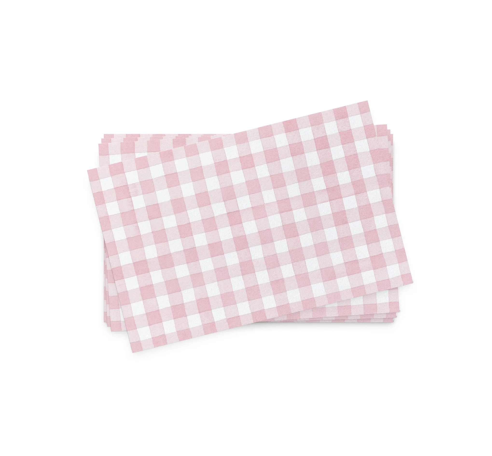 Pink Gingham Paper Placemat