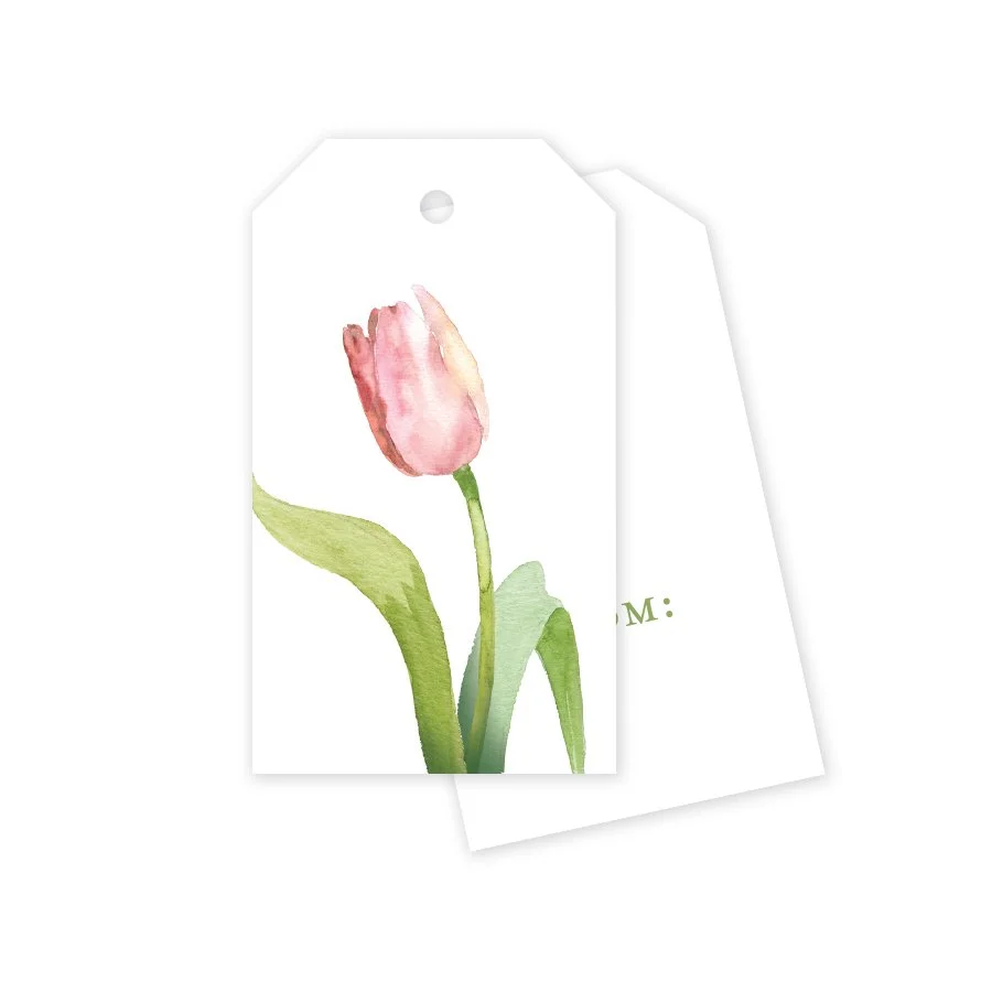 Pink Tulip Gift Tags