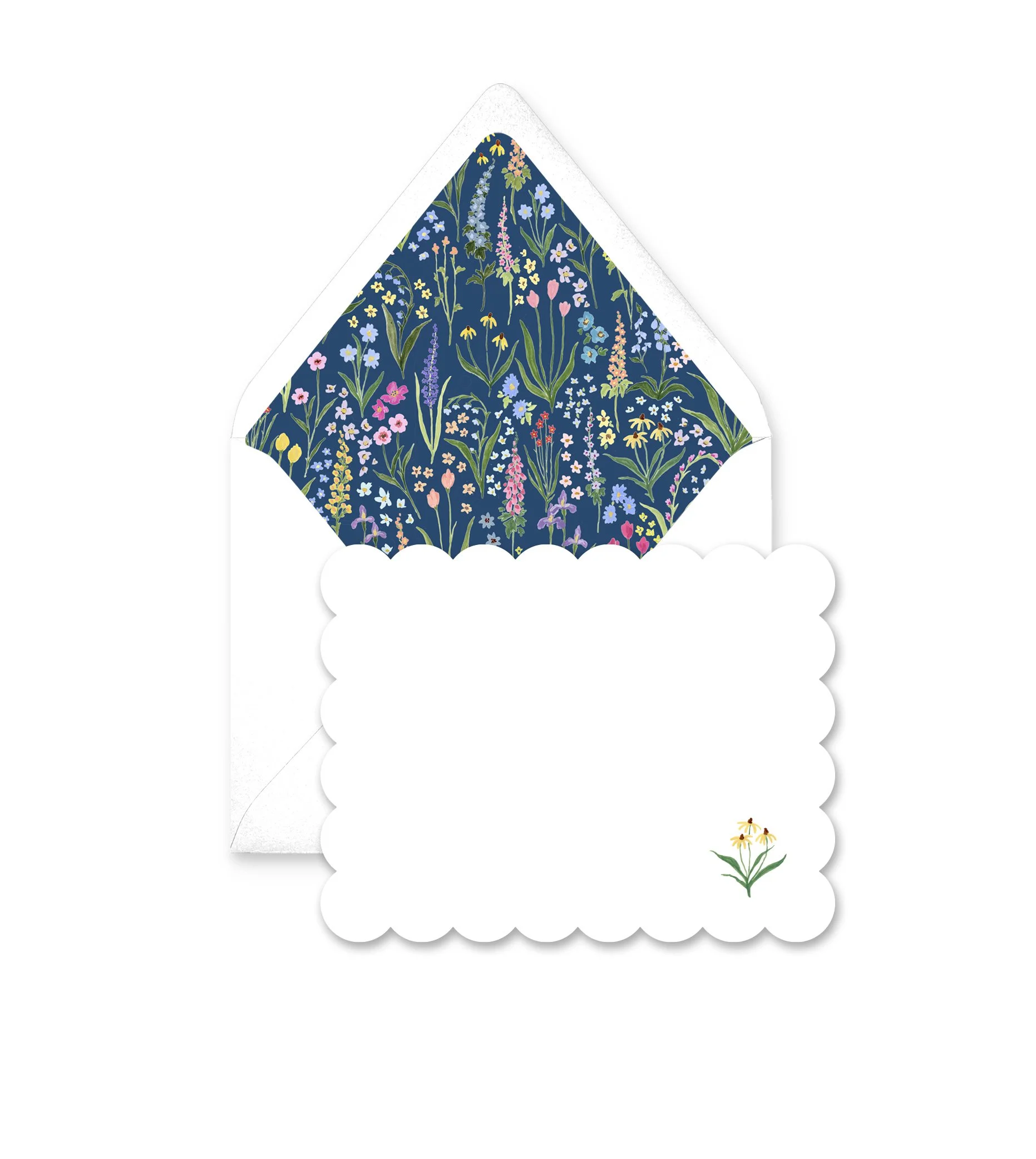 Navy Wildflower Luxe Stationery Set