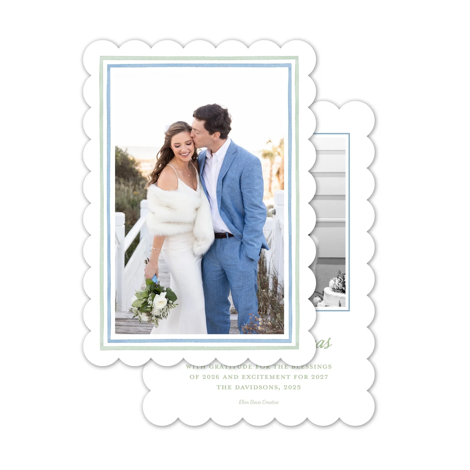 green plus size holiday dress Chinoiserie Blue Holiday Card – Coast & Claire Designs, LLC