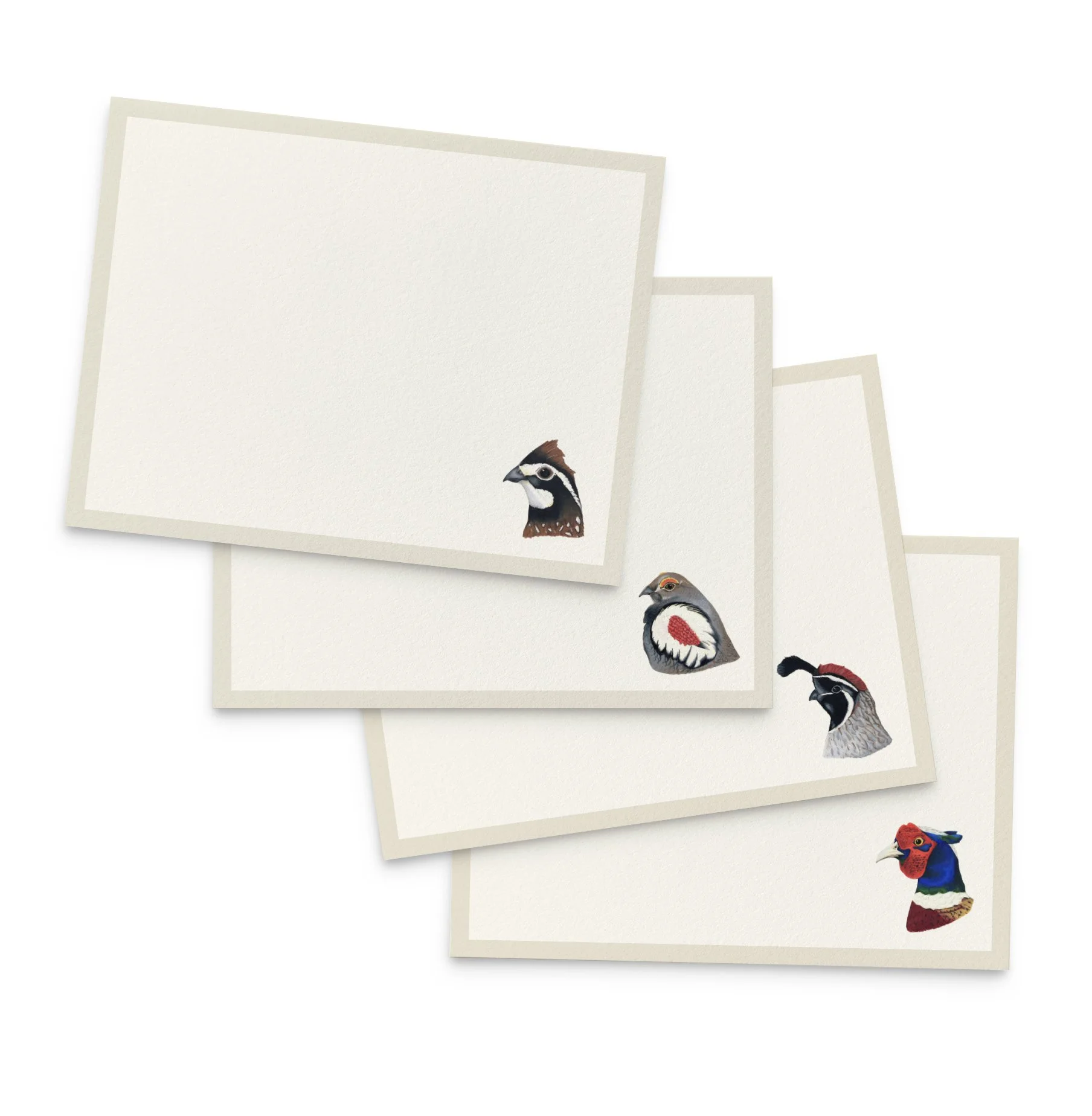 Upland Game Birds Flat Notecard Set