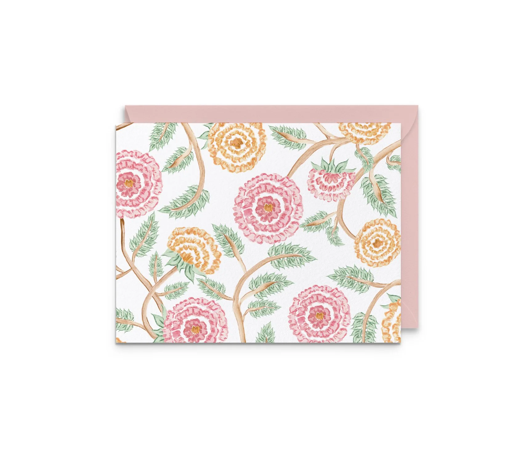 Coral Peony Notecards
