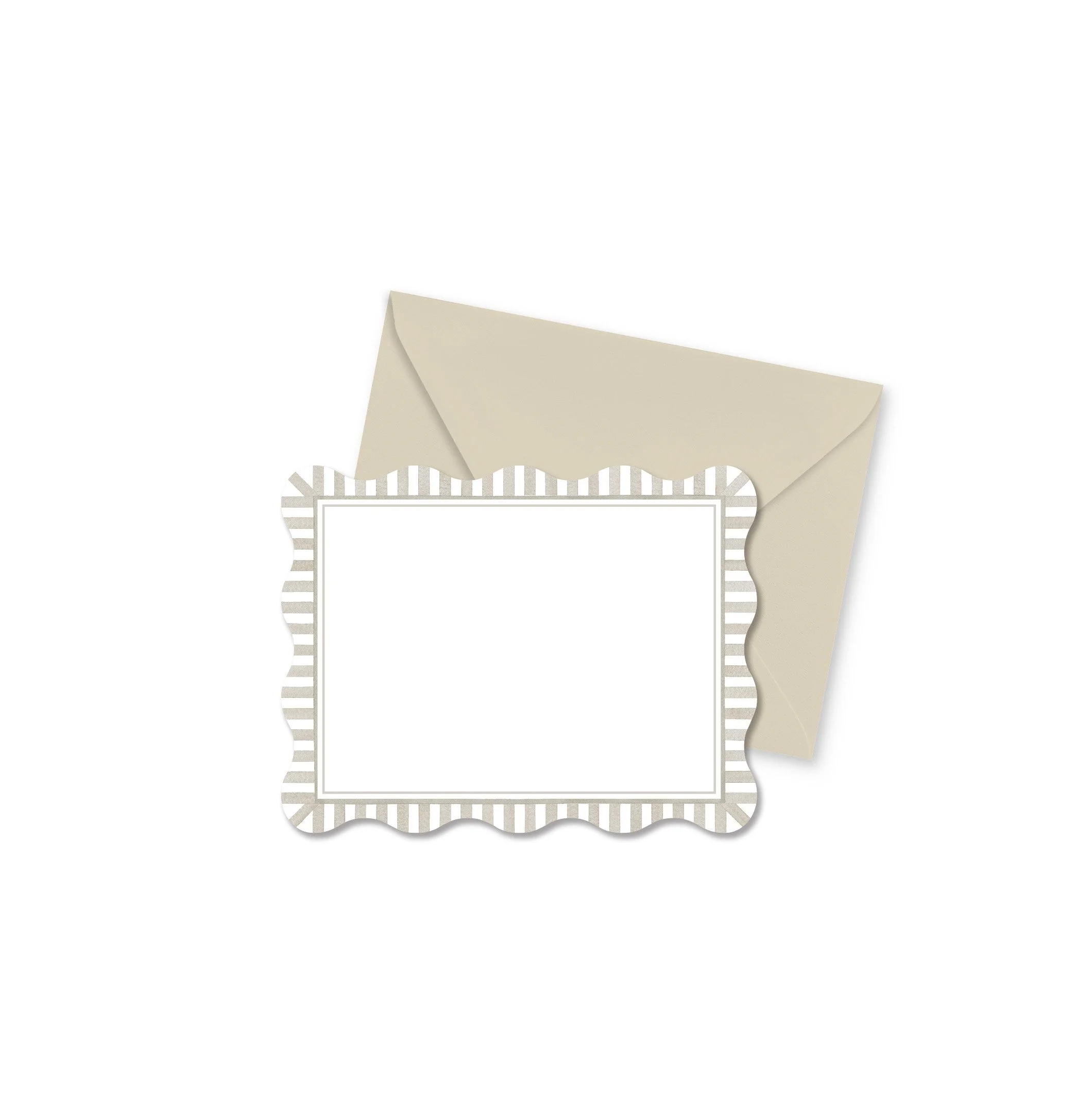 Neutral Stripe Flat Notecard Set