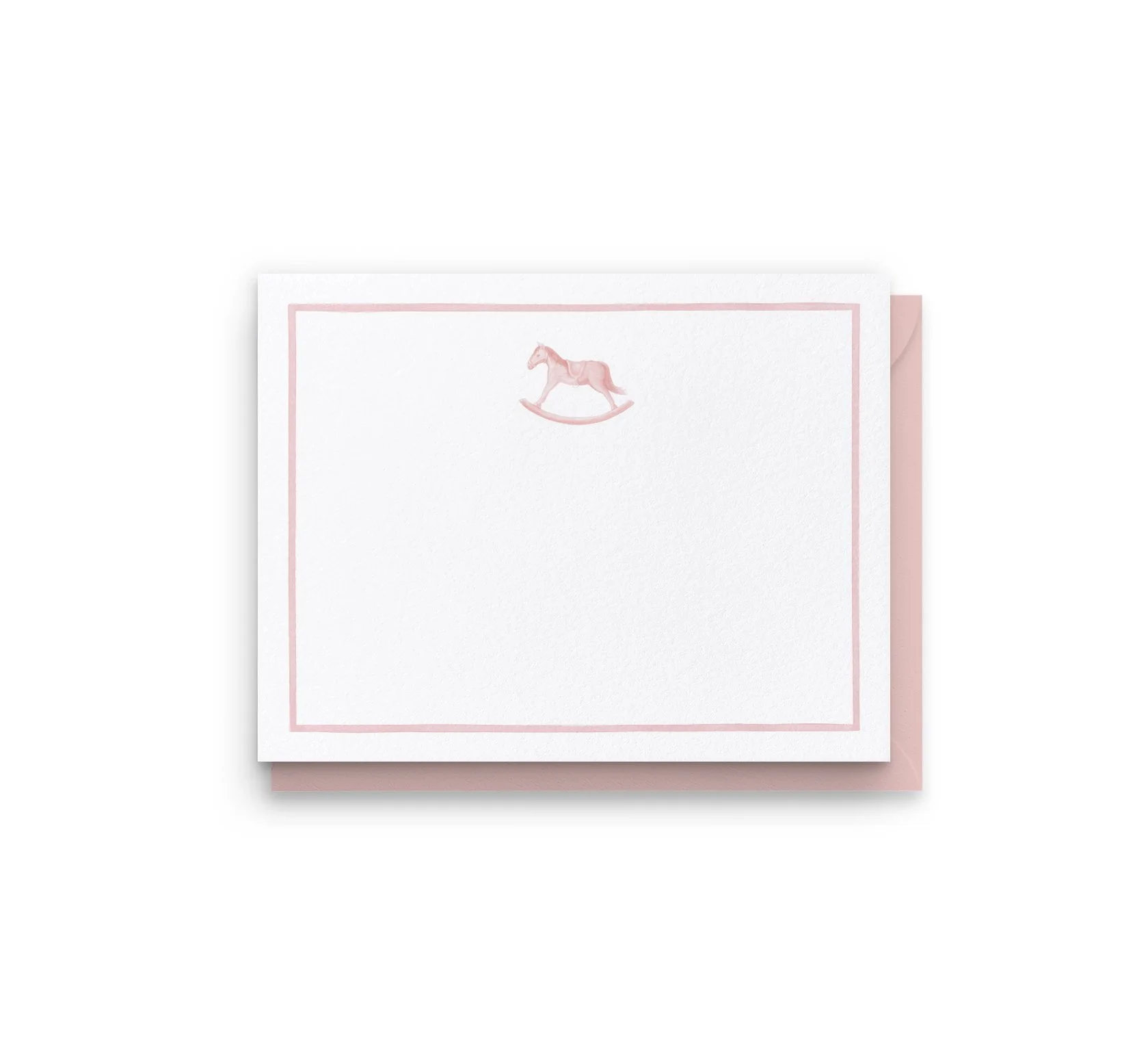 Pink Rocking Horse Notecard Set