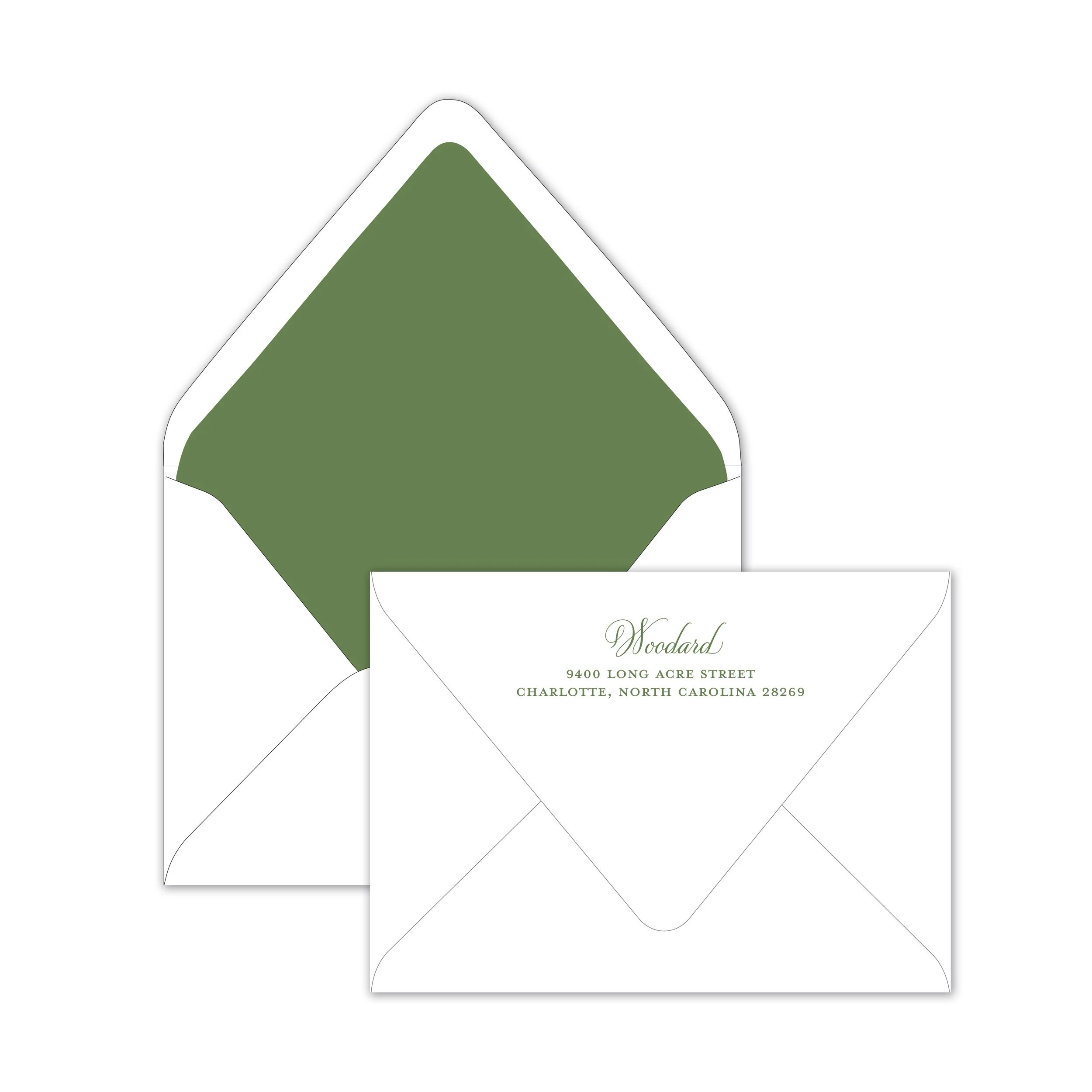 Green Solid Envelope Liners