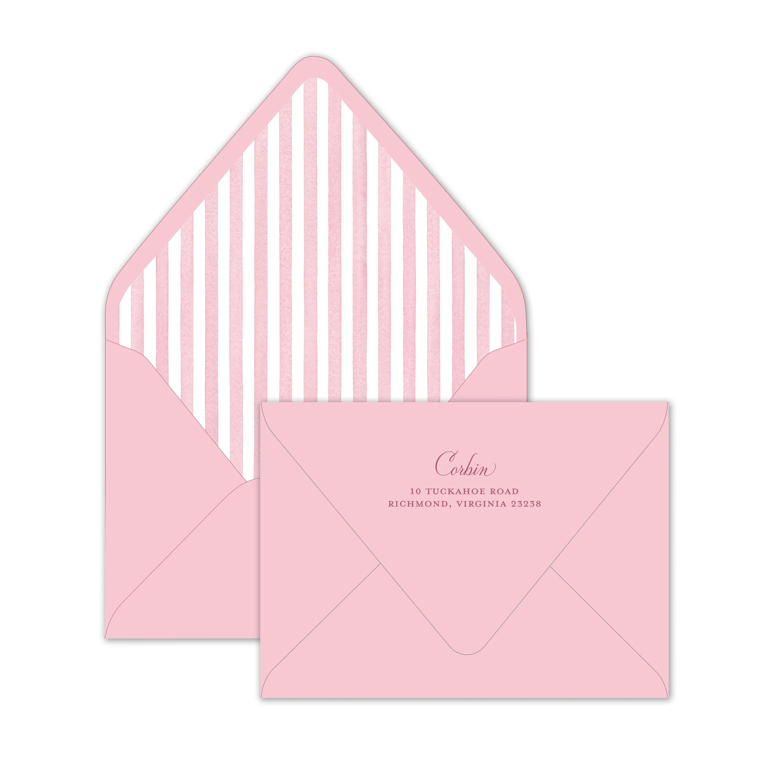 Pink Stripe Envelope Liners