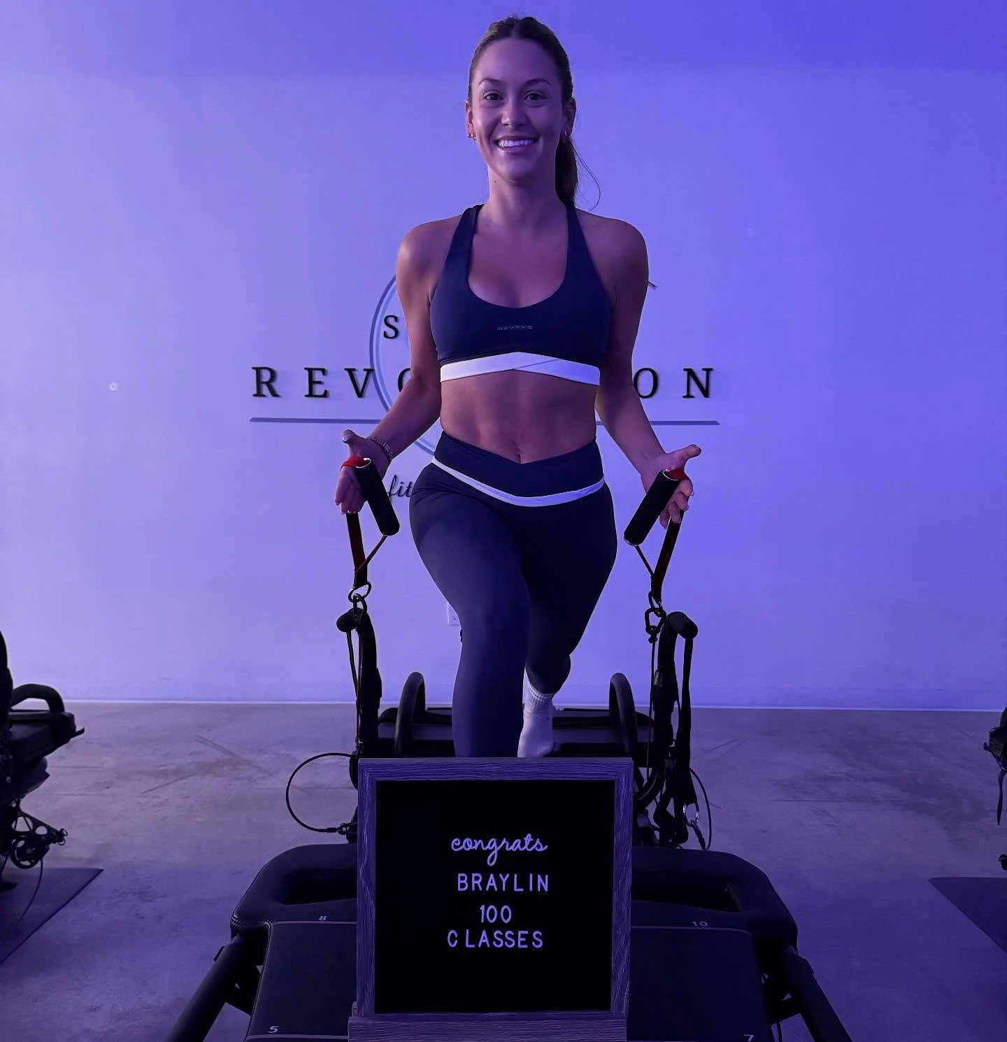 Giving a big Studio Rev round of applause to Braylin as we welcome her to the Mega 100 Class Club! 
Braylin has that early bird energy! She&rsquo;s the one you can always count on to show up before the sun, rocking her signature smile, unstoppable fo