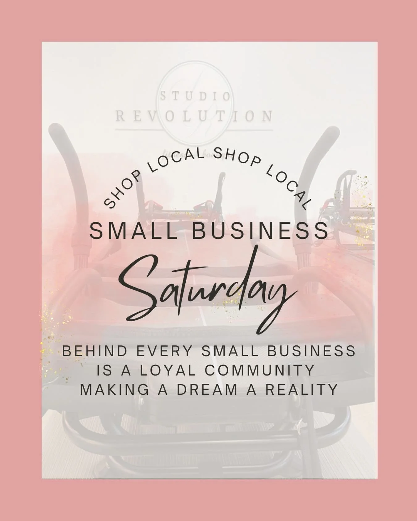 💖It&rsquo;s Small Business Saturday💖
A huge sincere thank you to our community and loyal clients for supporting Studio Revolution!
Take advantage of our ✨NEW CLIENT SPECIALS✨
🌟 Two classes for $30
🌟 One month unlimited for $99
🌟Gift cards availa