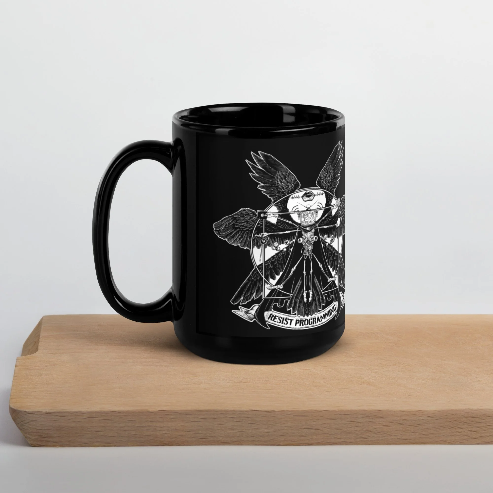 Resist Programming - Black Glossy Mug