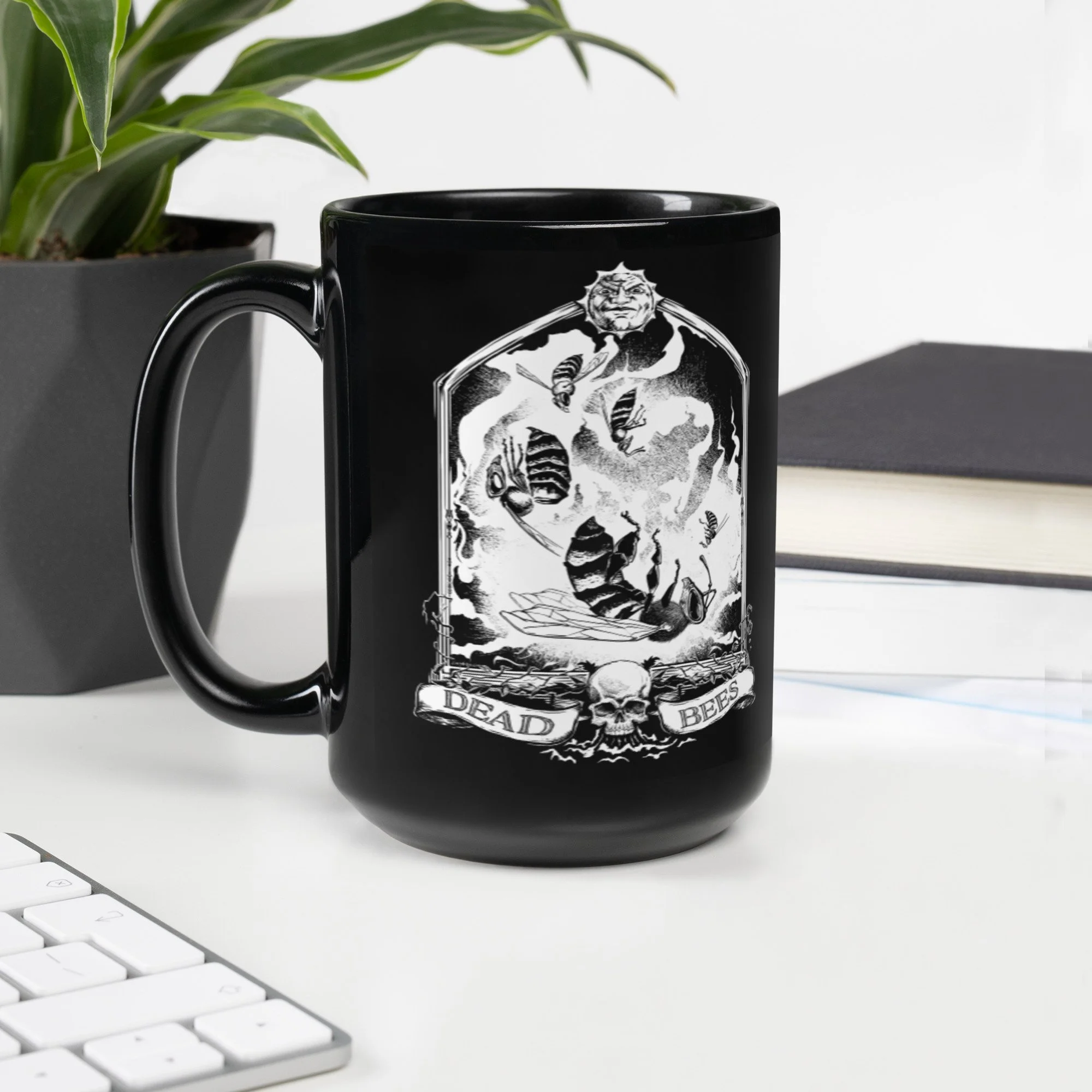 Dead Bees - Black Glossy Mug