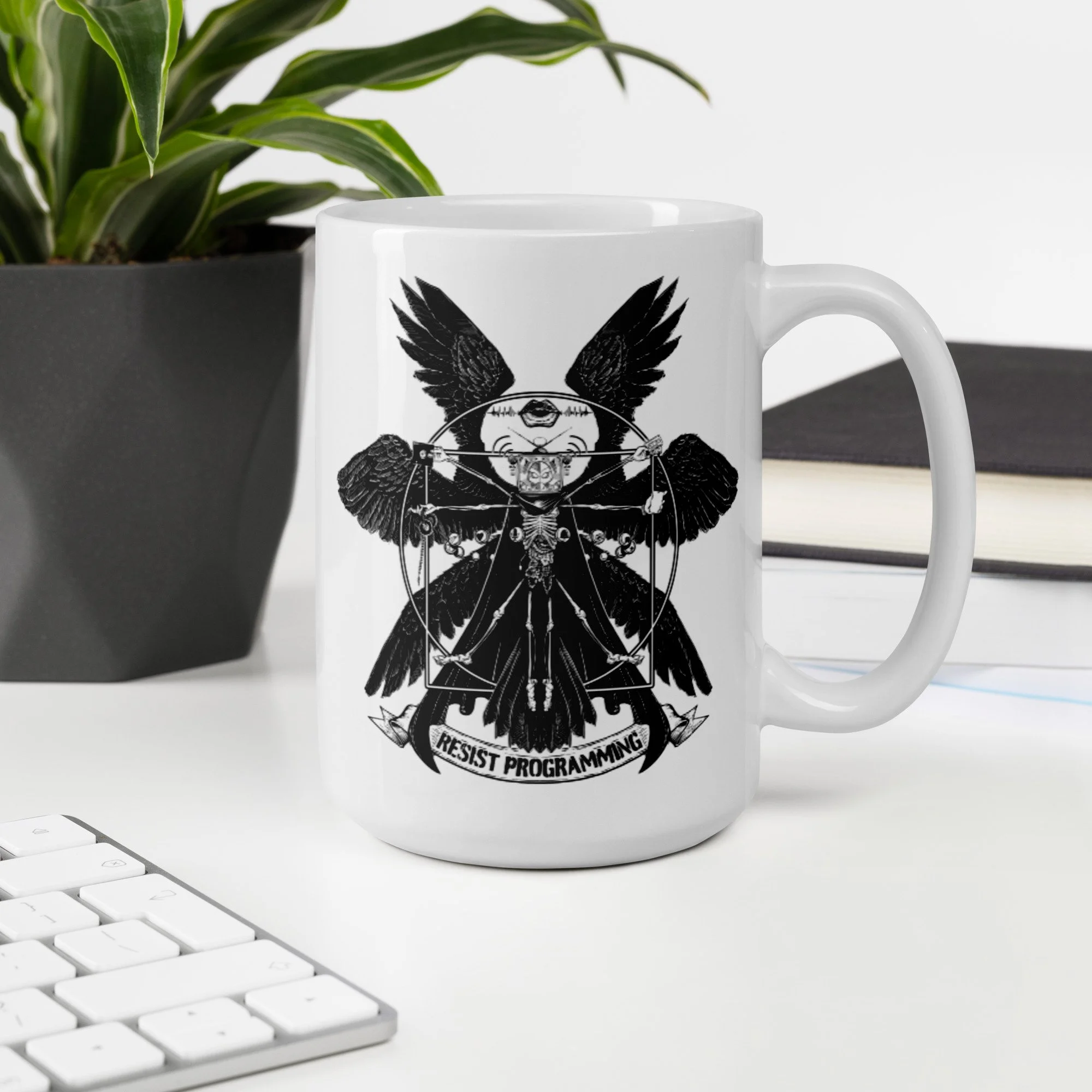 Resist Programming - White glossy mug