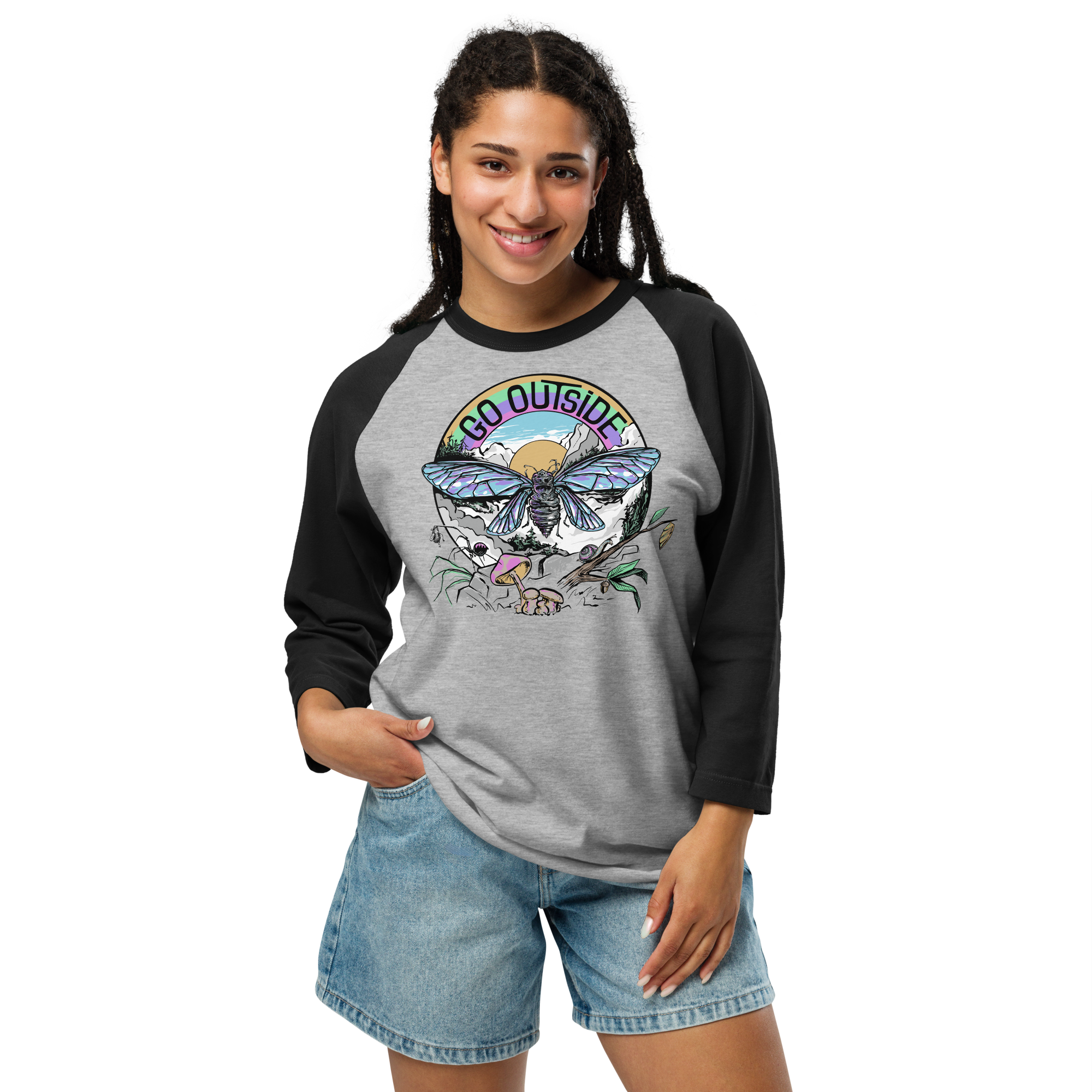 unisex-34-sleeve-raglan-shirt-heather-grey-black-front-6965444797943.png