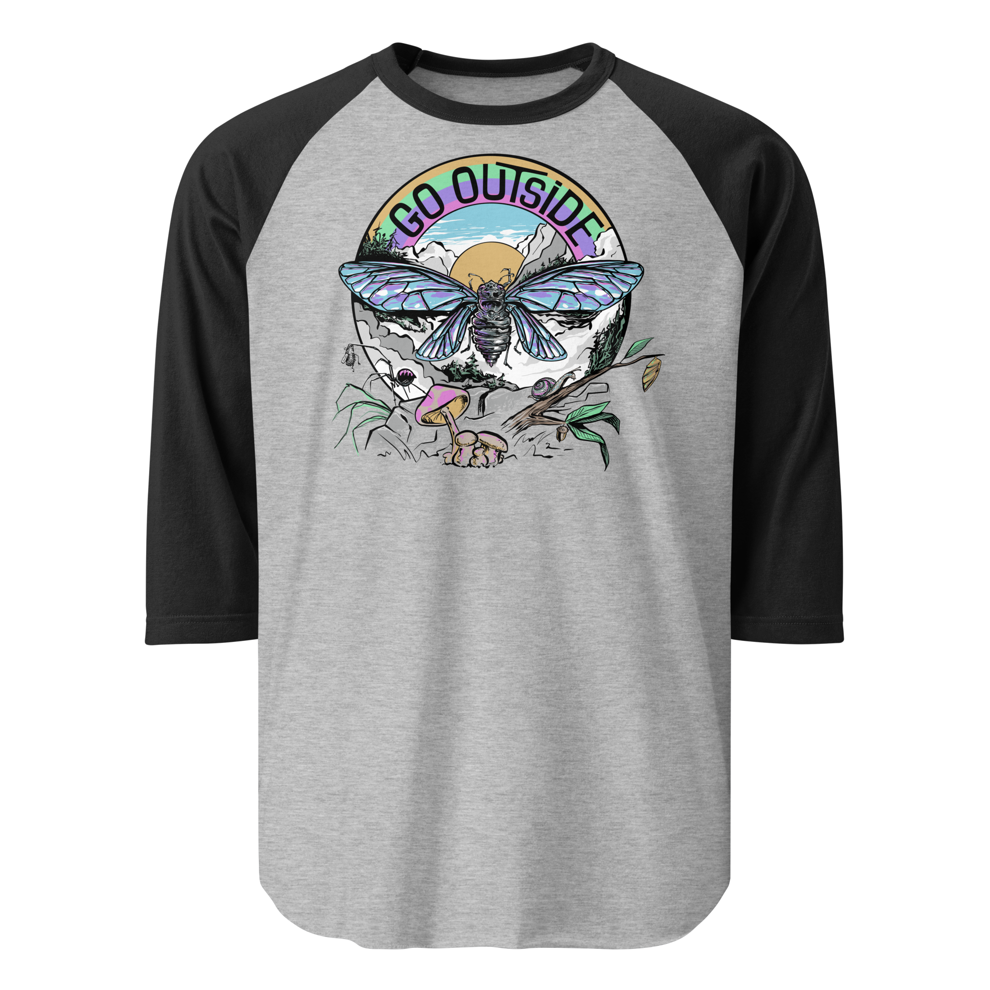 unisex-34-sleeve-raglan-shirt-heather-grey-black-front-6965444798578.png