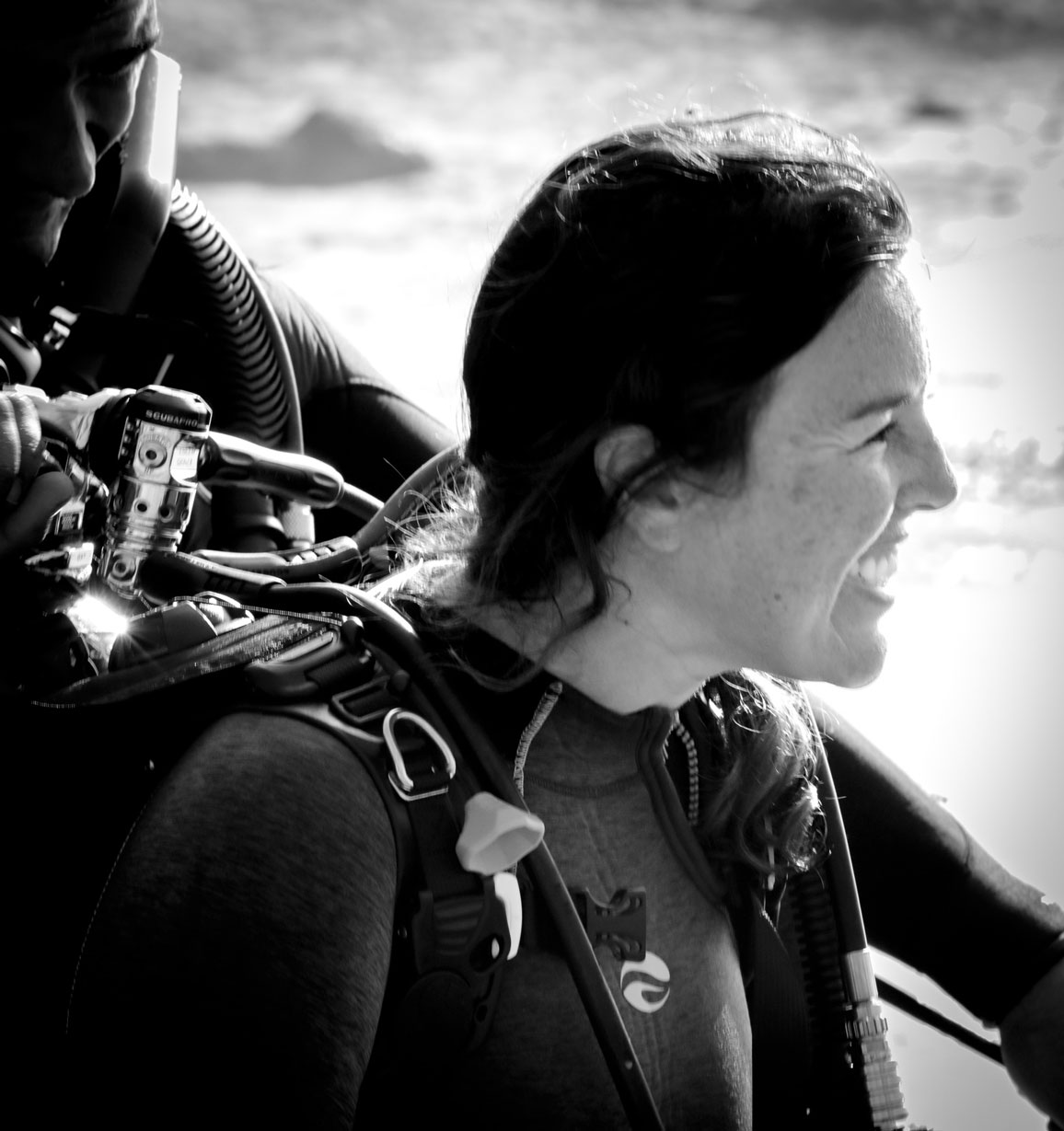 Danna Moore, diving during a Dive Against Debris survey event at Laguna Beach, California