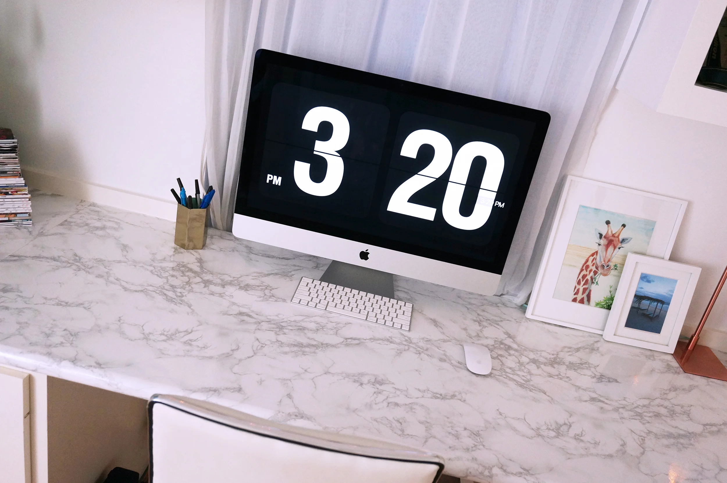 "Marble" Desk Transformation!