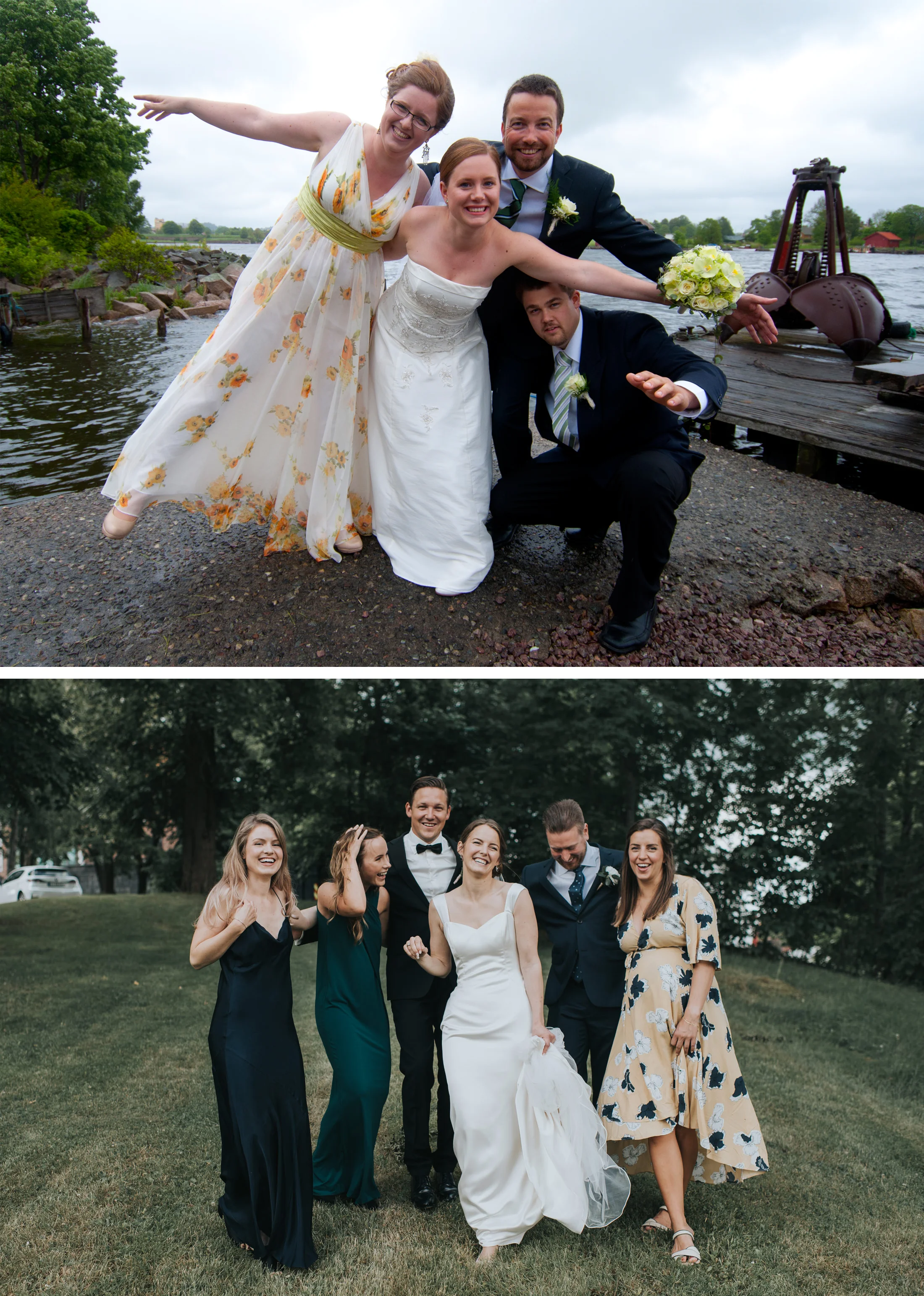 Det er mange måter å vise liv og glede i bilder på. Lurer på om de skal på flytur på det øverste bildet…. 😉