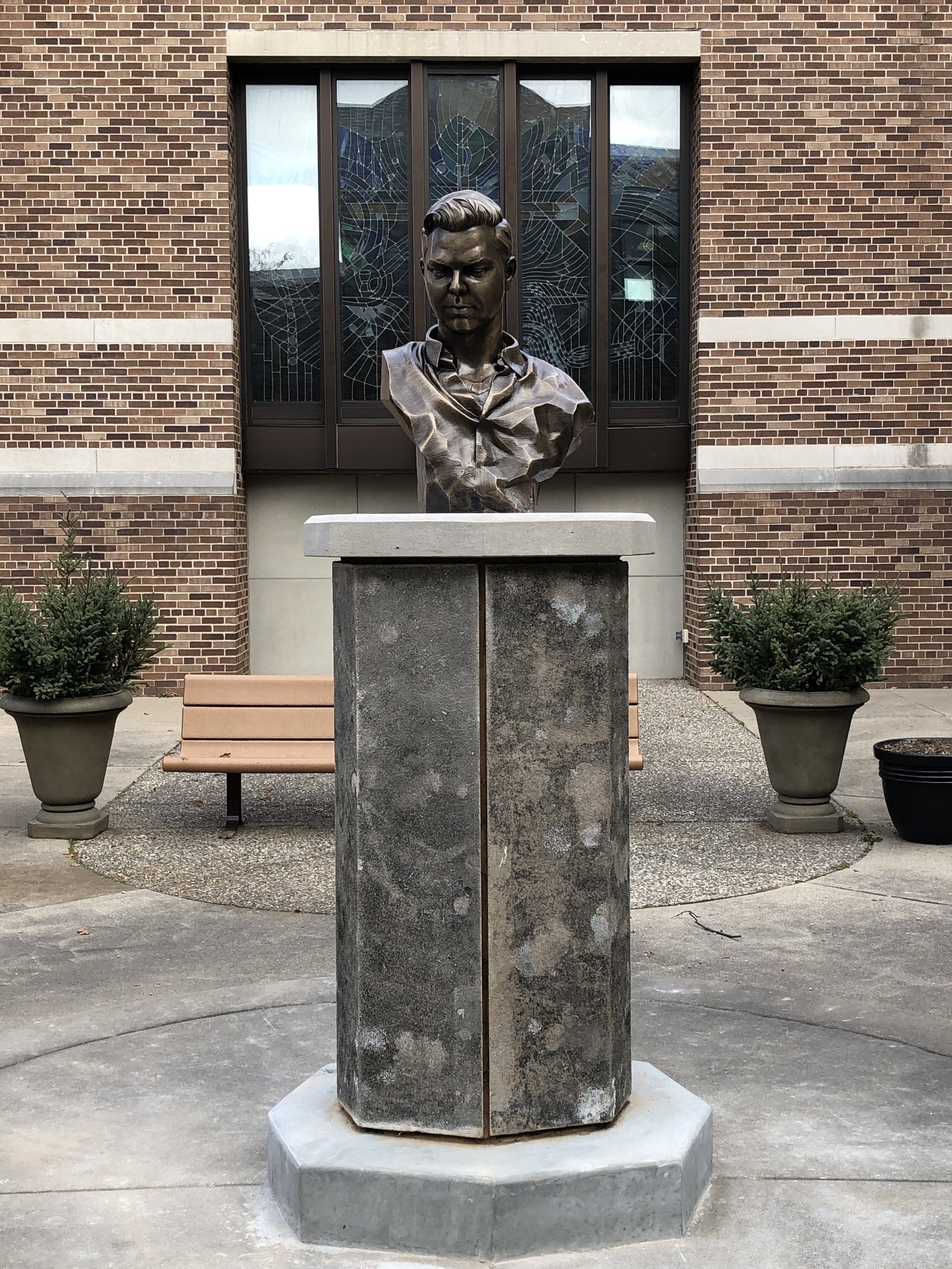 Br. James Miller bust at Cretin- Derham Hall