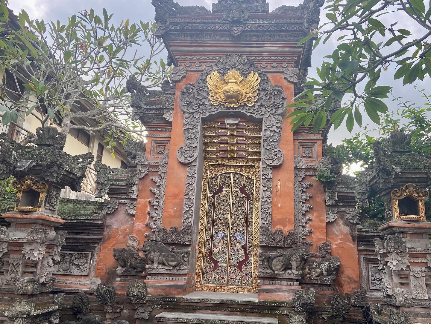 When you start walking around Ubud, doorways like this just become normal! It&rsquo;s wild to walk from home to home and see the differences. There is so much detail! The craftsmanship and commitment to the beauty of these displays is really amazing.