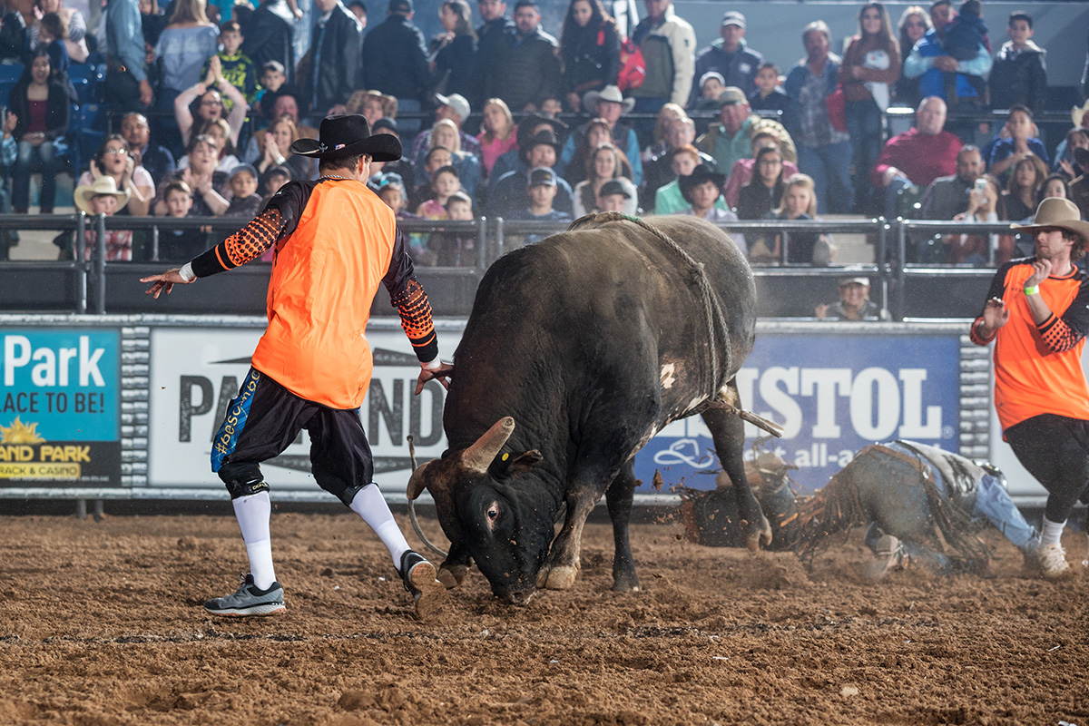 Bullfighters Bryce Redo and Beau Schueth
