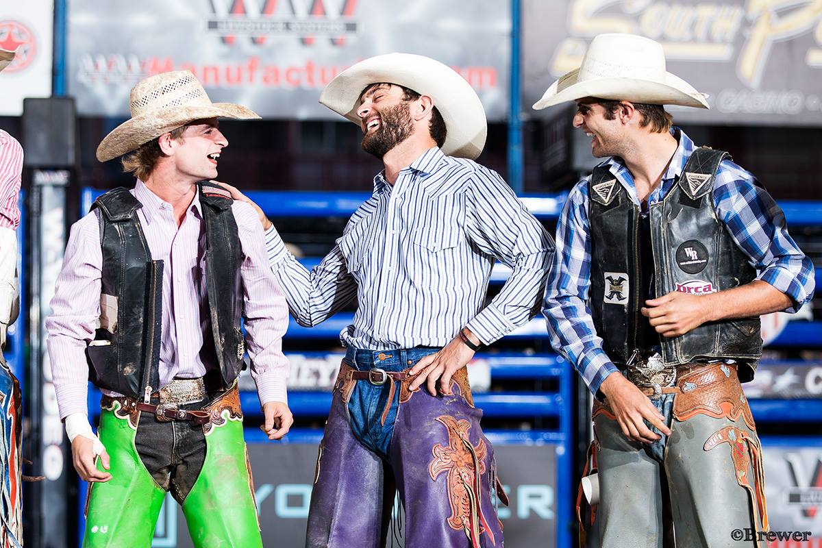Dustin Boquet clowning around in Cheyenne during the 2017 CBR World Finals introduction