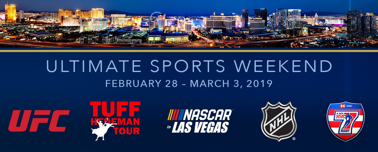 MEET THE ATHLETES AT FAN FEST - Thurs. Feb. 28 from 3-6 p.m. – Downtown Las Vegas Events Center ATTEND THE TUFF HEDEMAN BULL RIDING - Sat. Mar. 2 at 7:30 p.m. - South Point Arena The Tuff Hedeman Bull Riding Tour joins the Las Vegas Ultimate Sports Weekend with a live bucking bull on display at the LV Events Center. Tuff Hedeman bull riding returns to the South Point Arena on Saturday, March 2 for a one night only performance with 3 World Champions and 9 NFR qualifiers battling it out for a prize purse of $30,000. The four-Time World Champion bull rider Tuff Hedeman heats up Las Vegas with his invitation only signature style event featuring three rounds of competition ending in a sudden death format. Hedeman, a live bucking bull branded Hellfire, Bullfighter Bryce Redo, and NFR qualifier Eli Vastbinder will be at the Las Vegas Event Center on Thursday, February 28 from 3 pm - 6 pm and then back at the South Point Equestrian Center on March 2 for the competition, as part of the Las Vegas Ultimate Sports Weekend.