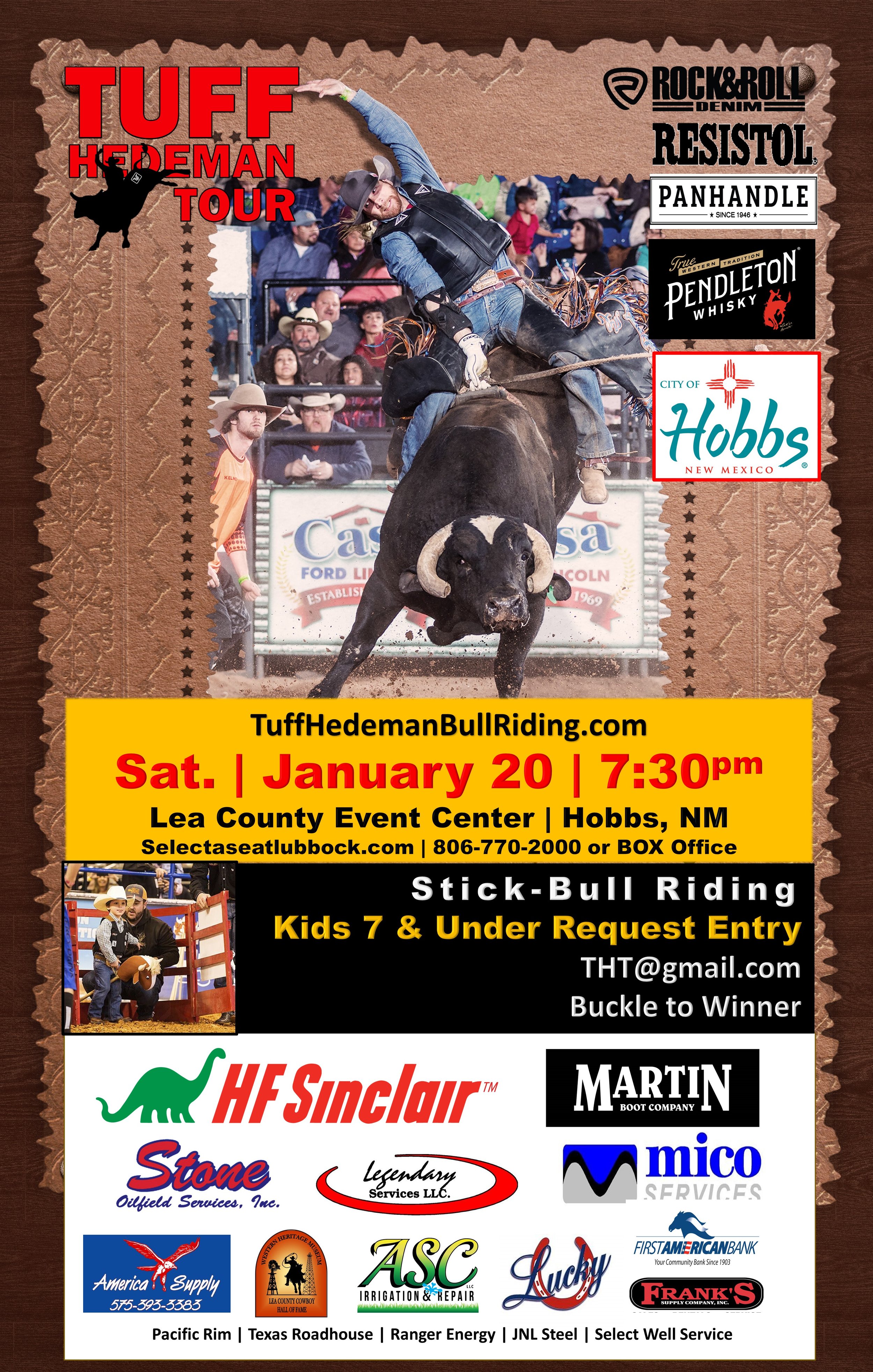 Tuff Hedeman Bull Riding Tour Hobbs Events