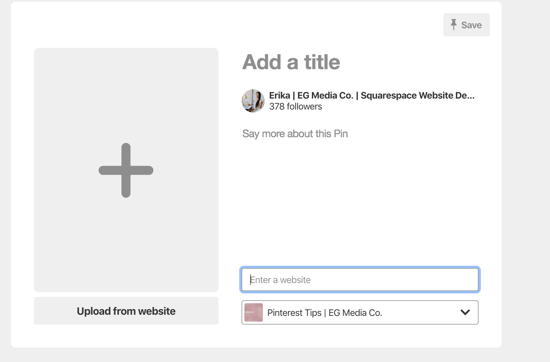 How to add Pinterest board covers to your Pinterest account by EG Media Co. | Pinterest Board Covers, Pinterest Tips, Pinterest Board, Social Media Tips, Canva, DIY, Pinterest Boards