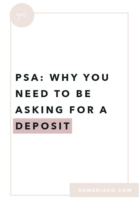 PSA: Why you NEED be asking for a deposit by EG Media Co. | small business tips, online business owner, freelance work, freelancer, security deposit