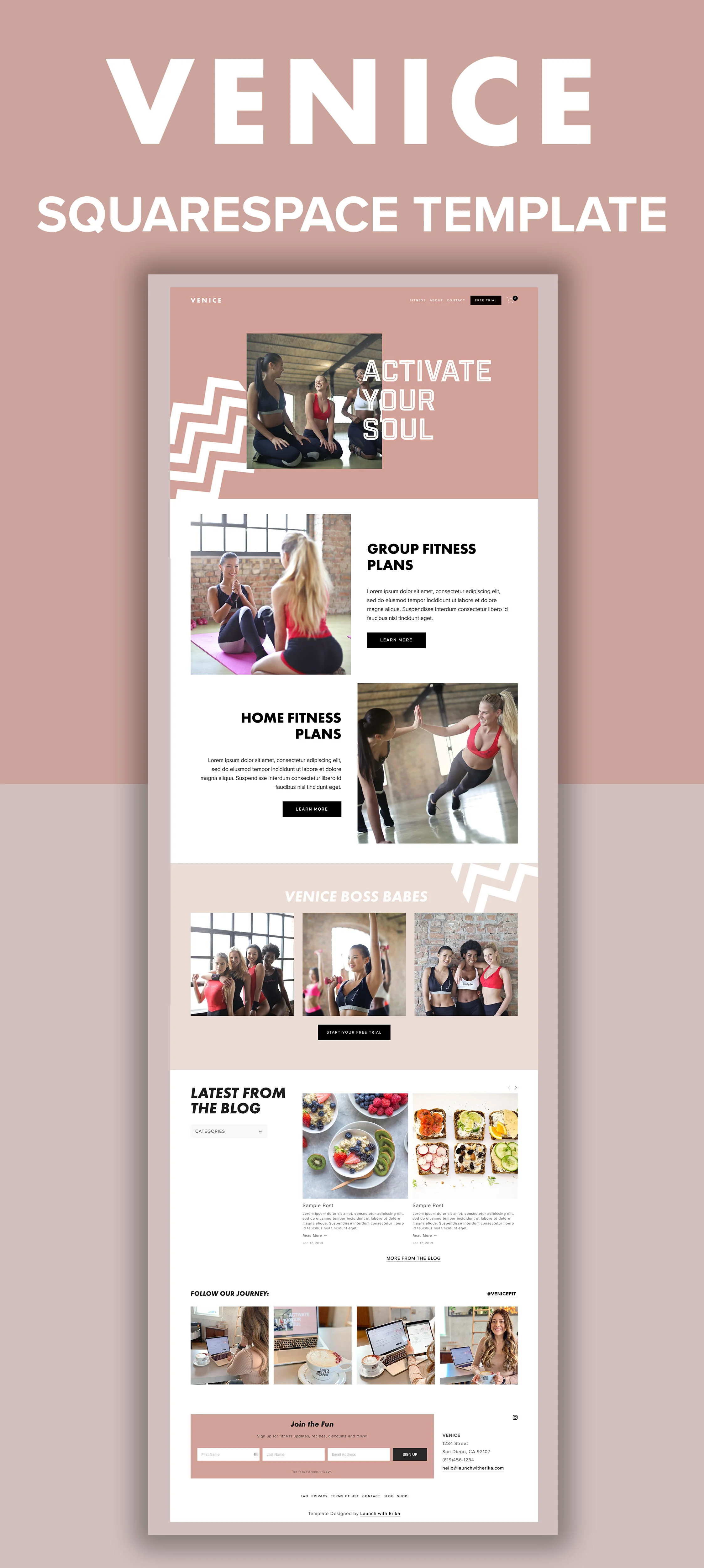 Venice Squarespace Template Kit by Launch with Erika