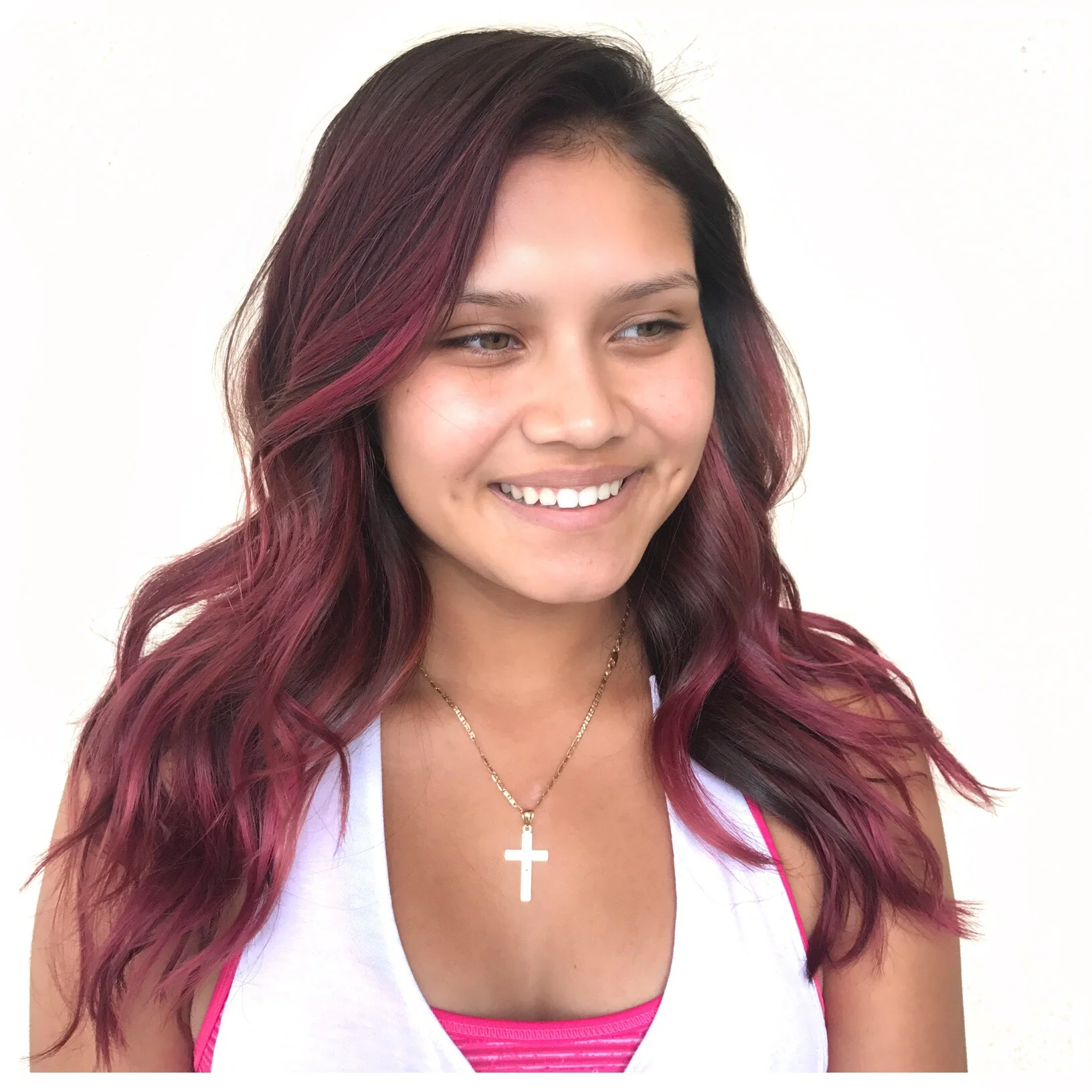 Fantasy color | magenta, ombre, long layers