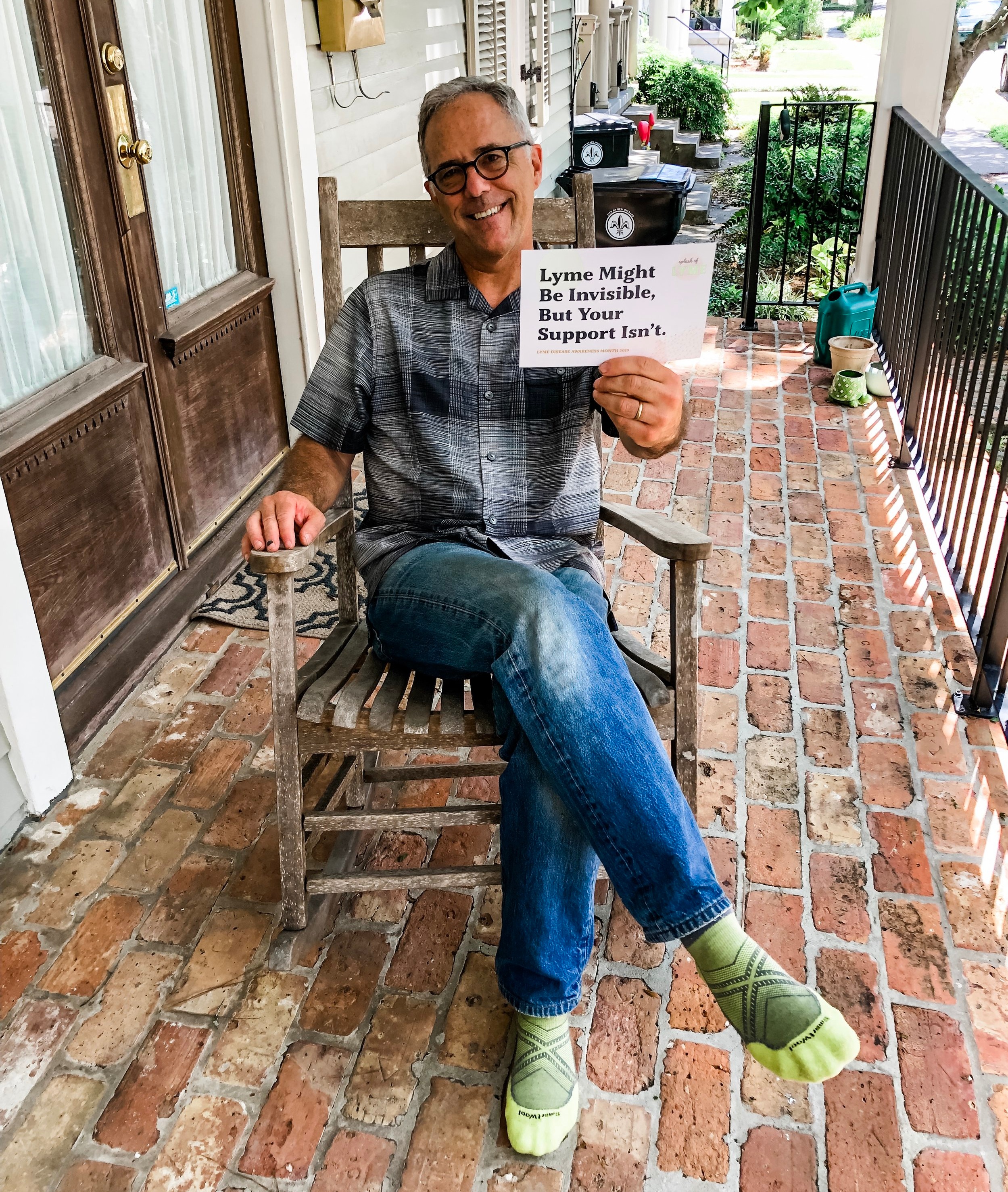 Lyme literate rad dad repping the #crushinglyme campaign 👊