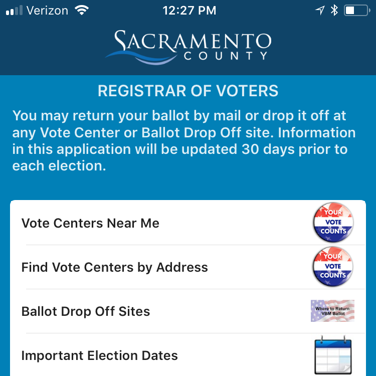 Sacramento County Elections Office Launches New Voting App