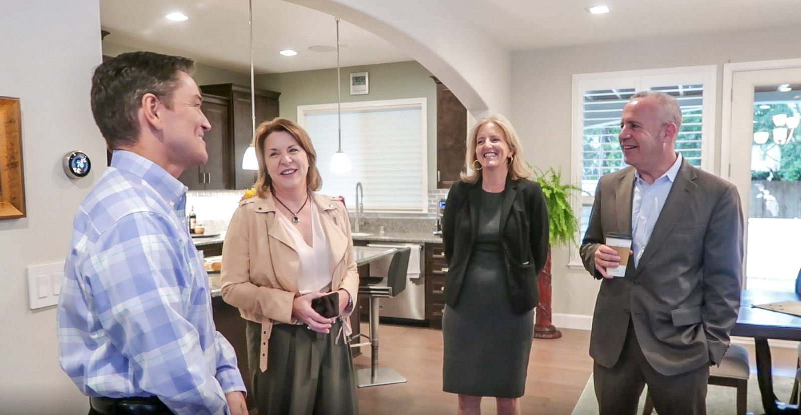 Christipher Anglewirth (left) and his husband J. Michael Anglewirth had Verizon 5G installed in their home Monday.
