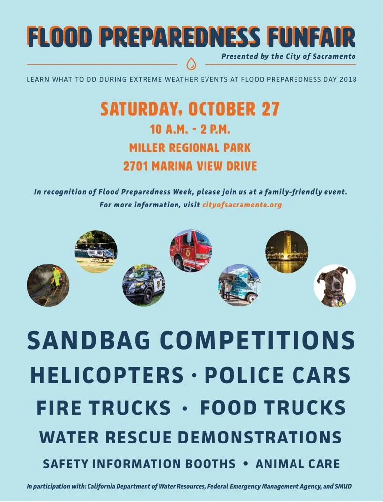 Flood risk looms in Sacramento.  Learn how to prepare at Oct. 27 fair