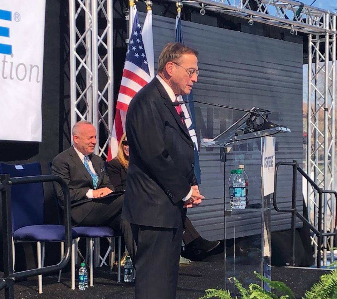 Centene CEO Michael F. Neidorff announces the company’s arrival in Sacramento.