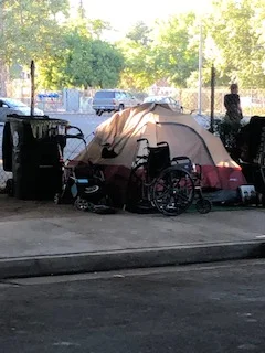 Homeless camp near the W/X Freeway