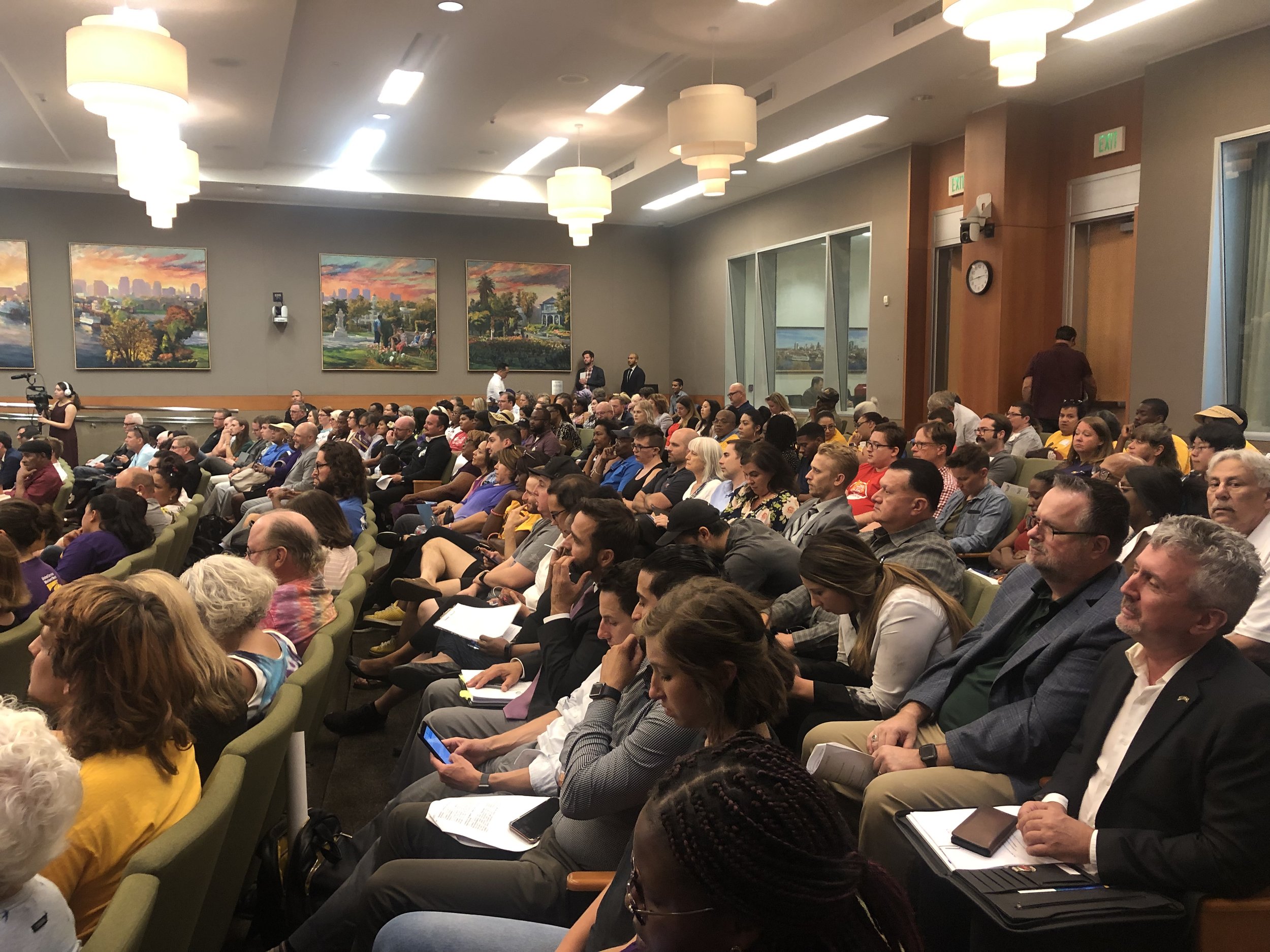The City Council chambers was packed for the August vote on new renter protections