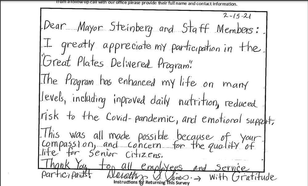 Great Plates program marks a year of delivering restaurant meals to