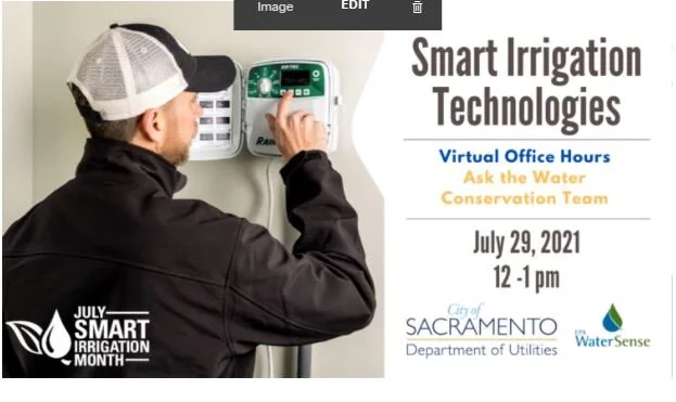 City of Sacramento Water Conservation Team hosts virtual office hours