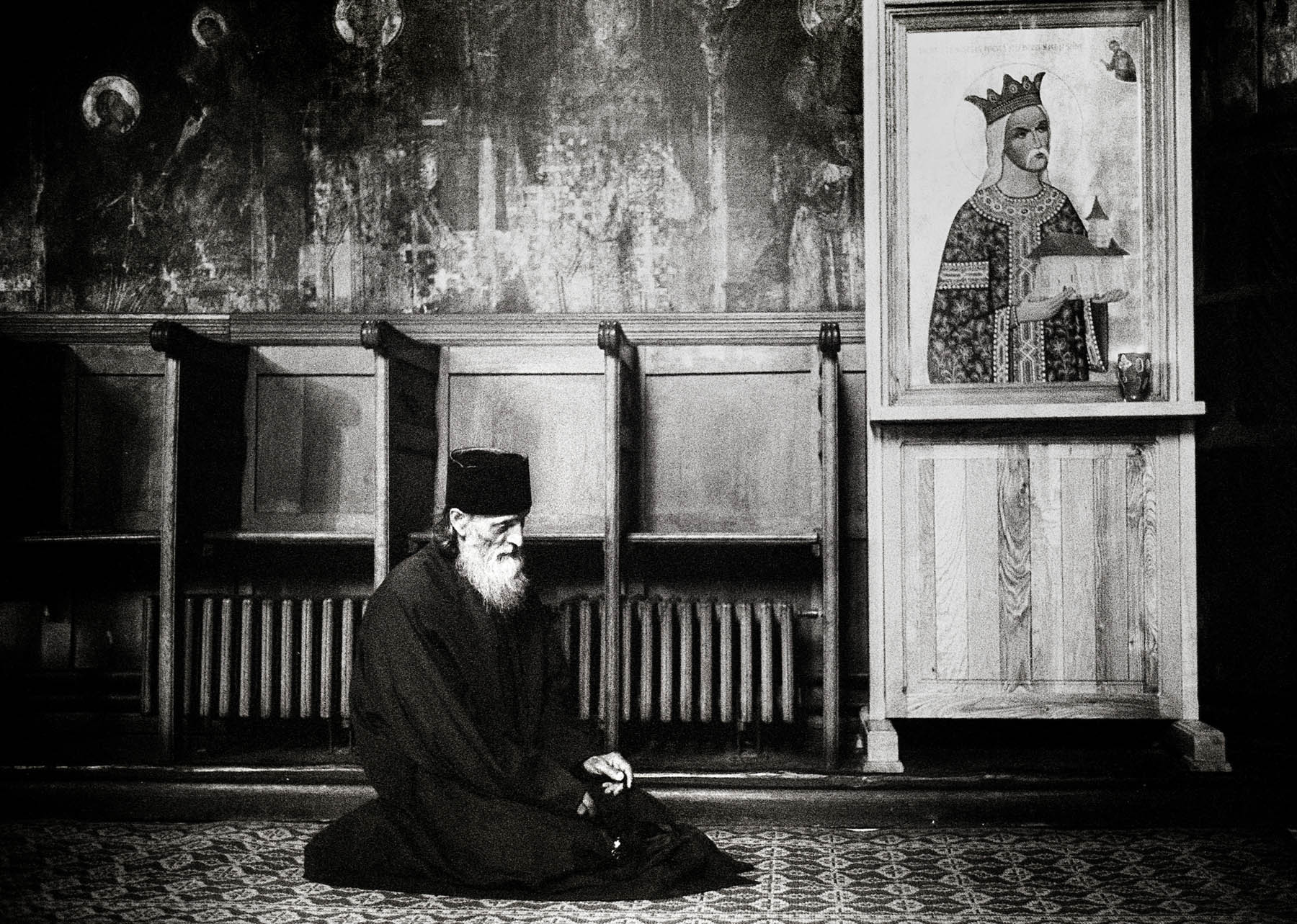 Orthodox monks in Romania